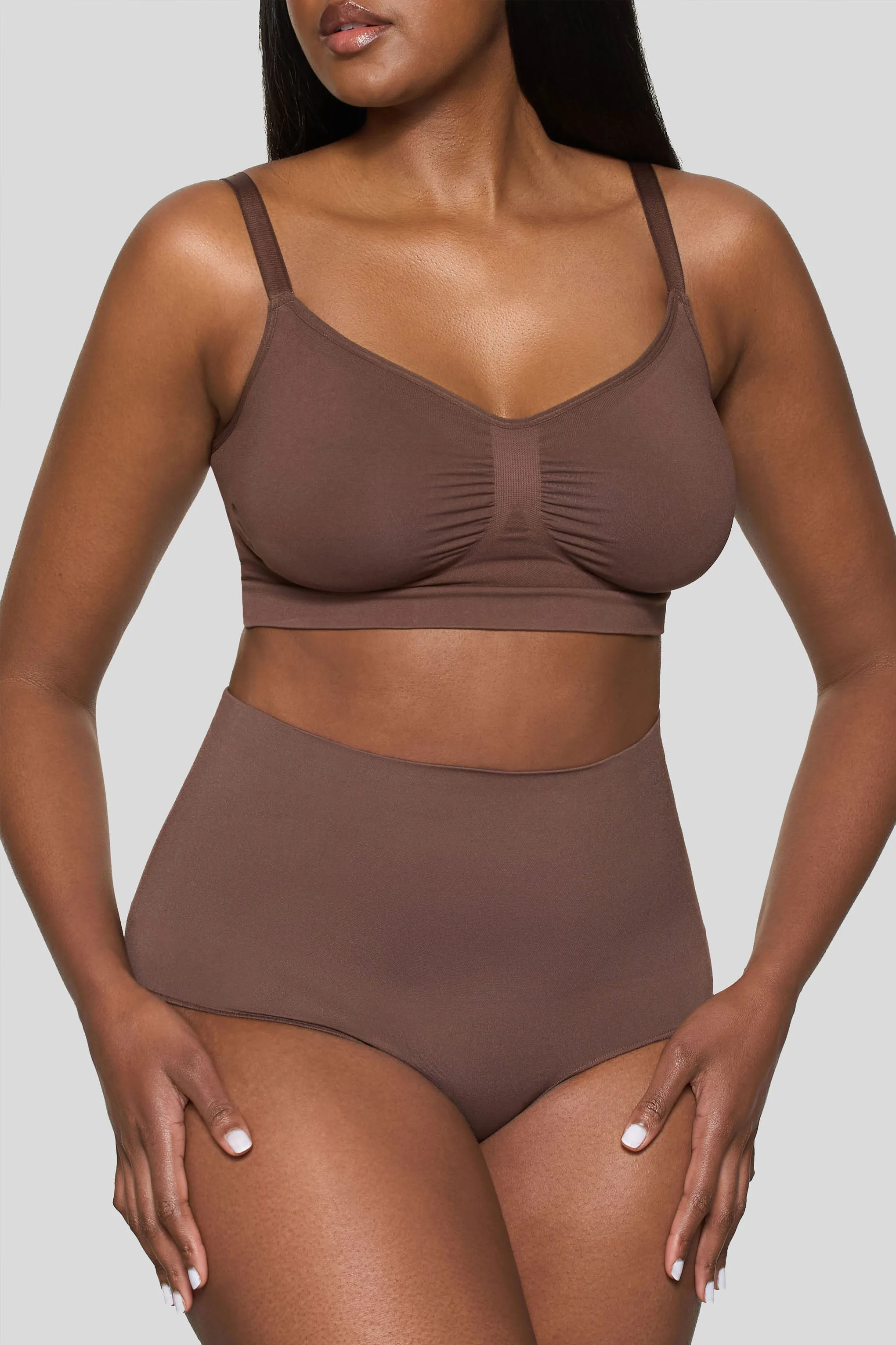 BOOMBA | Cocoa Short-Waisted Thong Shapewear Club L London