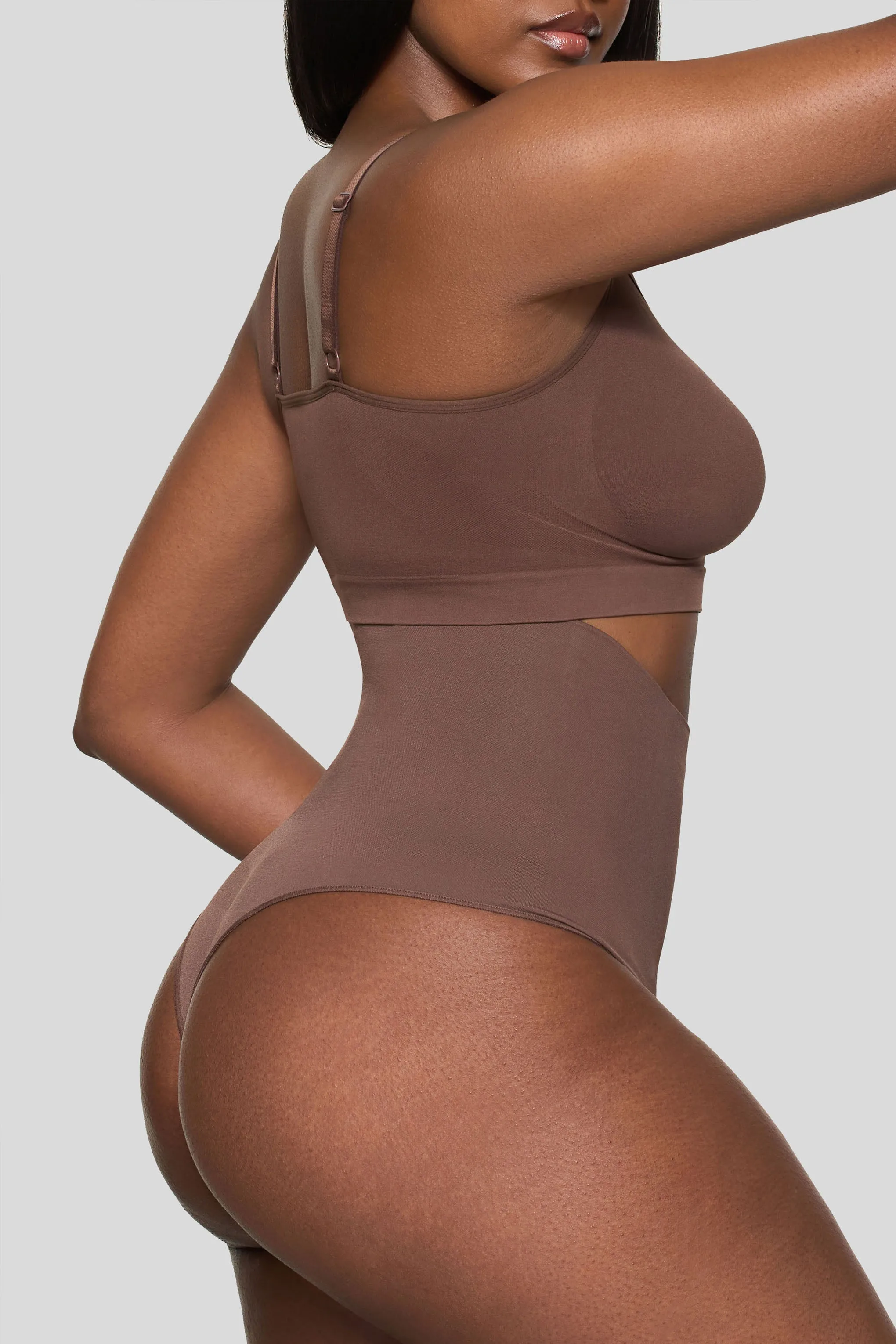 BOOMBA | Cocoa Short-Waisted Thong Shapewear Club L London