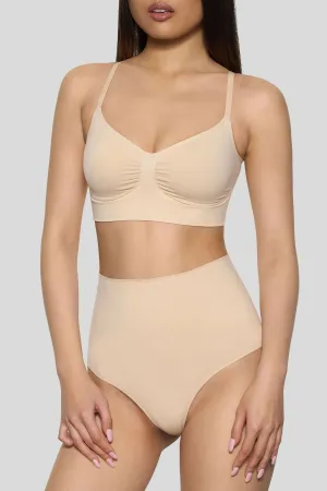 BOOMBA | Sand Short-Waisted Thong Shapewear Club L London
