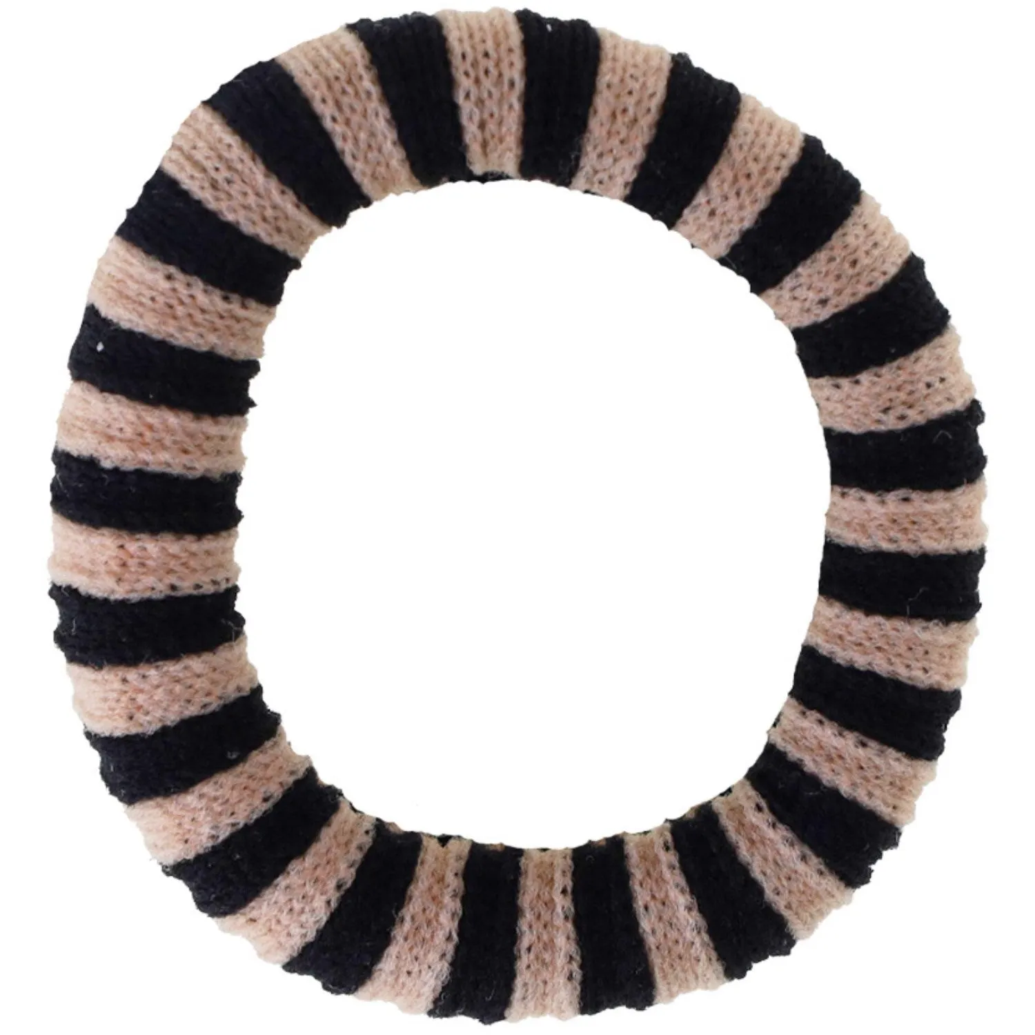 Bow's by Str Ea Hair Elastic - Black/Rose Striped 6-pack