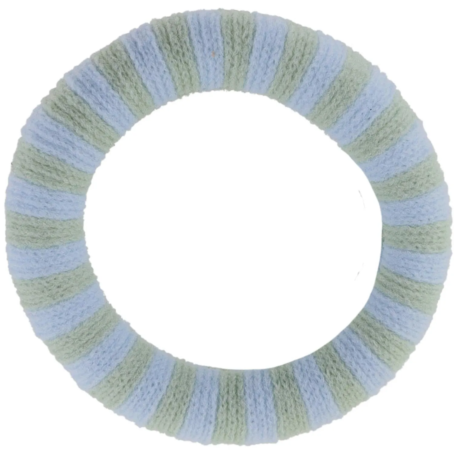 Bow's by Str Ea Hair Elastic - Sage/Light Blue Striped 6-pack