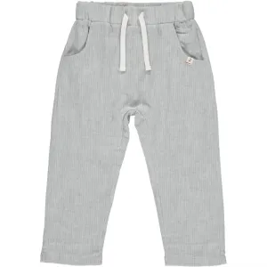 Boy's Bosun Cotton Pants In Grey Stripe