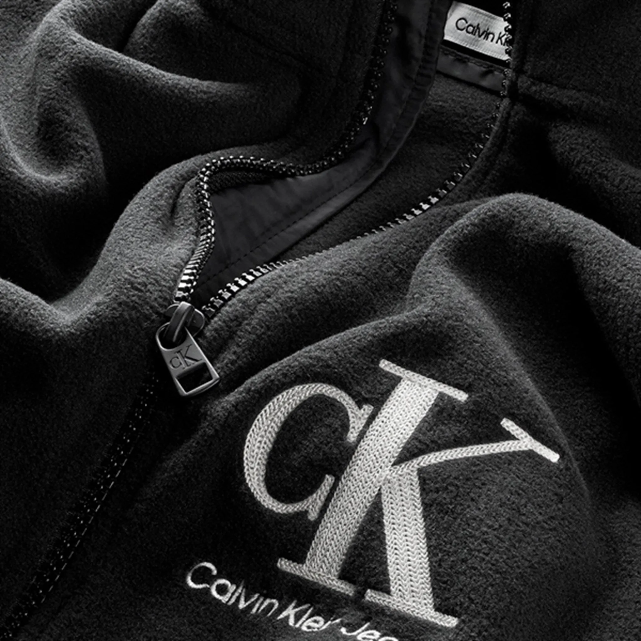 Calvin Klein Polar Fleece Logo Vest Black