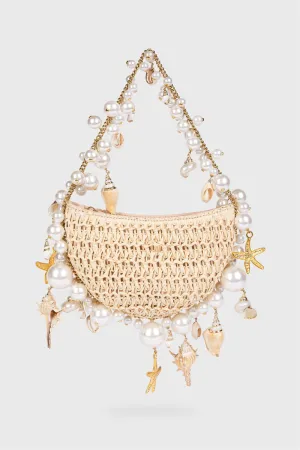 Camilla Shell Pearl Raffia Bag Gloria Lanvin