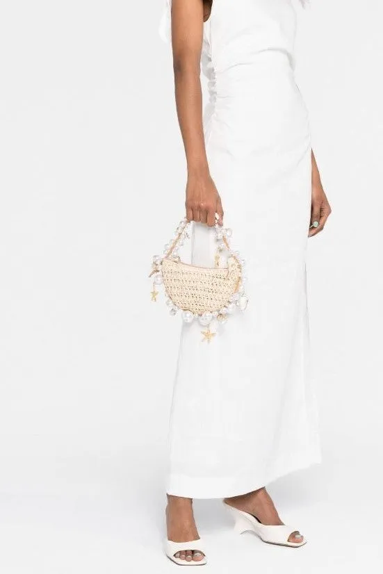 Camilla Shell Pearl Raffia Bag Gloria Lanvin
