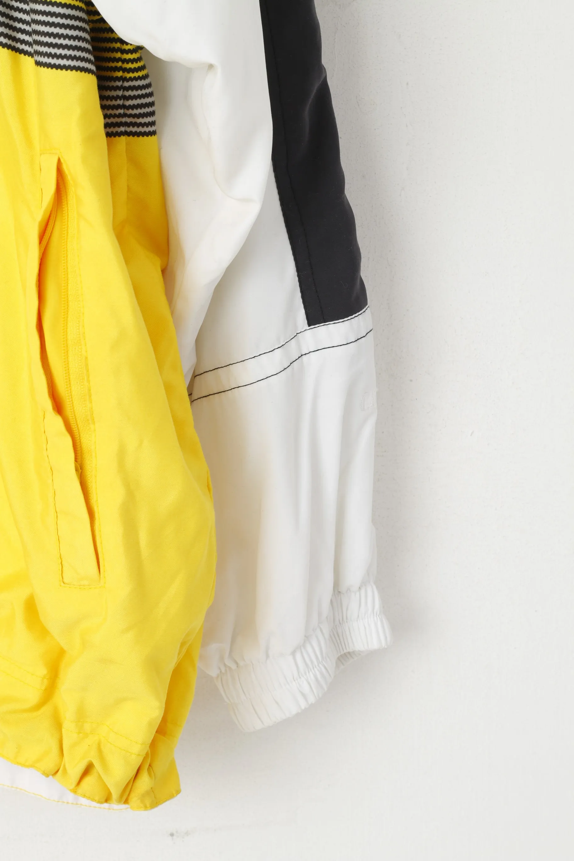 Canyon Men L Jacket White Vintage Bomber Sports Unlimited Zip Up Track Top