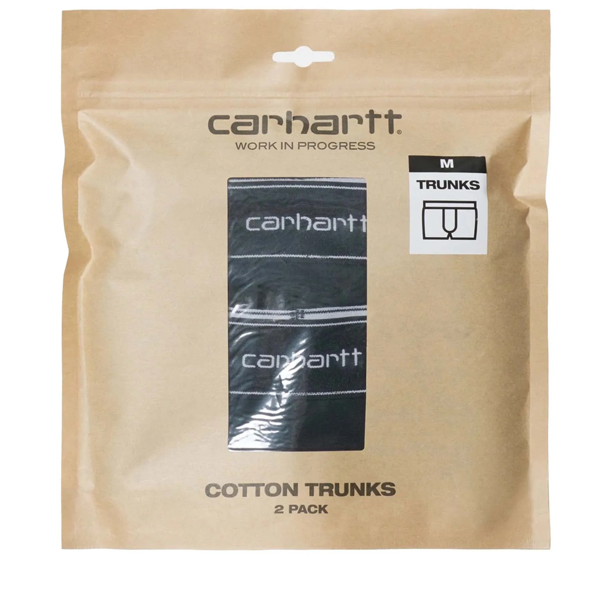 Carhartt WIP Cotton Trunks (2 Pack) - Black/Black