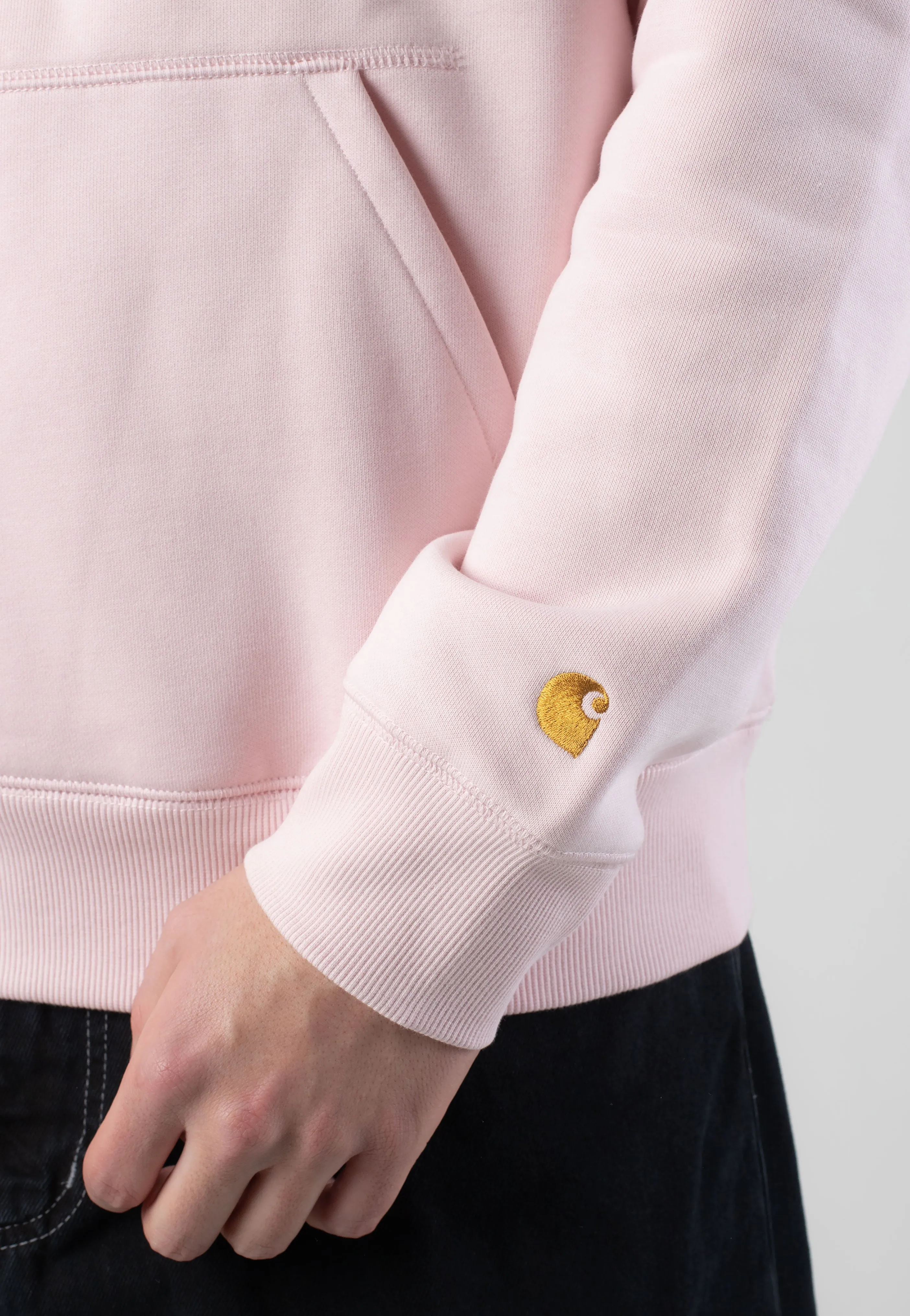 Carhartt WIP - Hooded Chase Air Pink/Gold - Hoodie