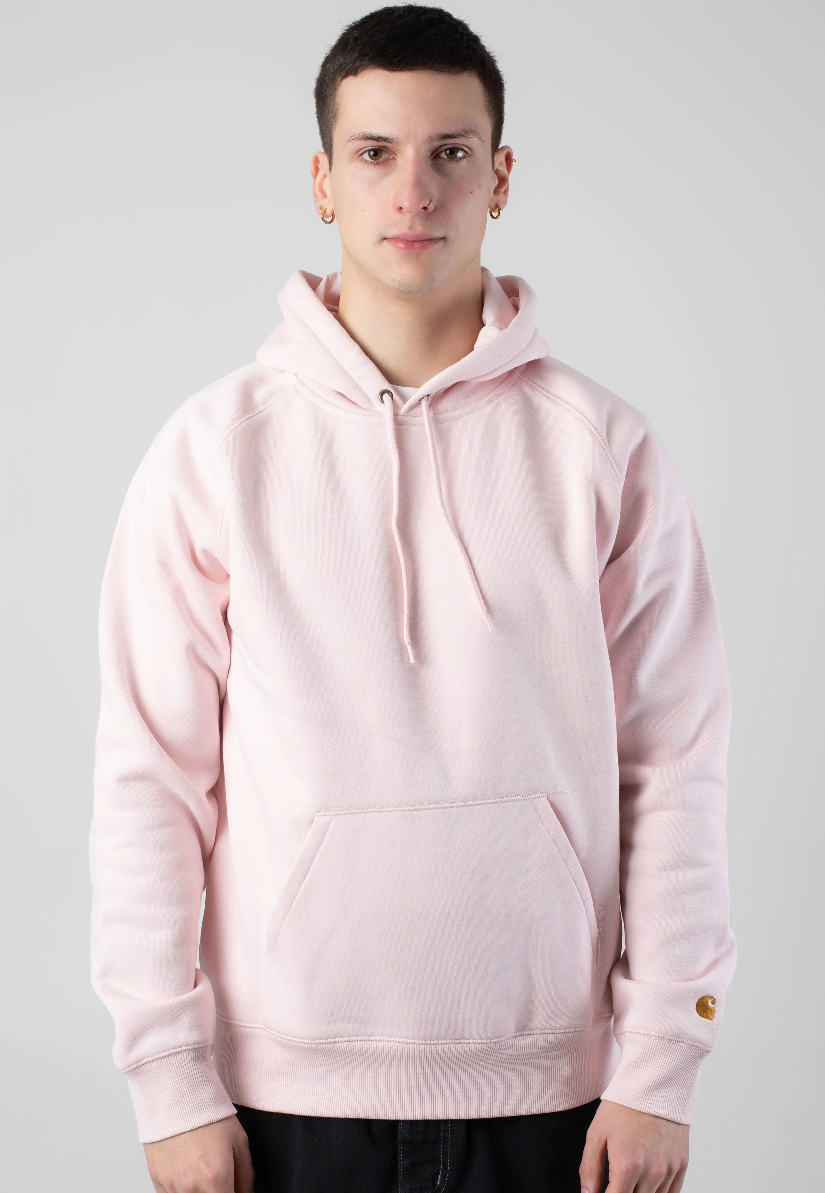 Carhartt WIP - Hooded Chase Air Pink/Gold - Hoodie