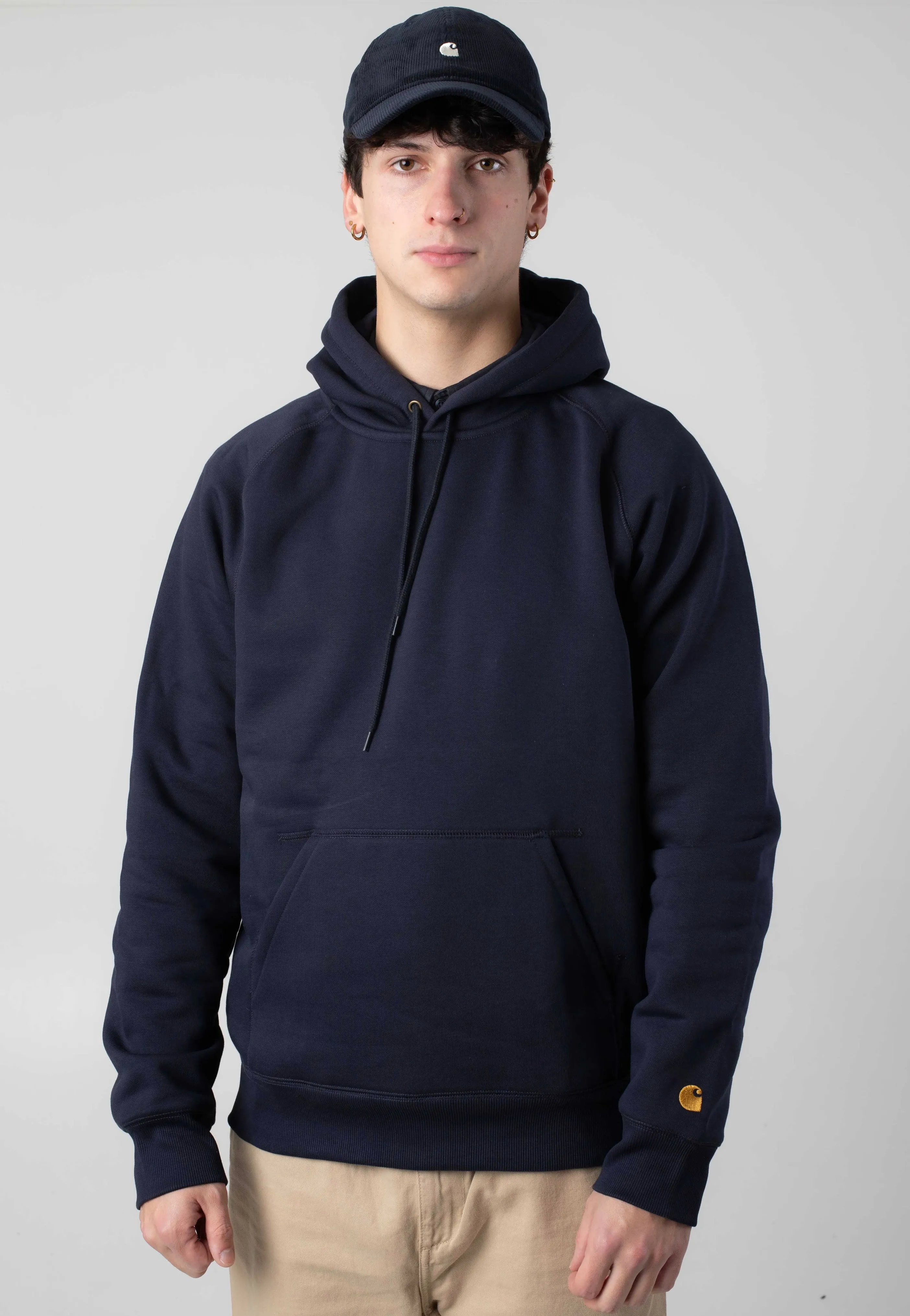 Carhartt WIP - Hooded Chase Dark Navy/Gold - Hoodie