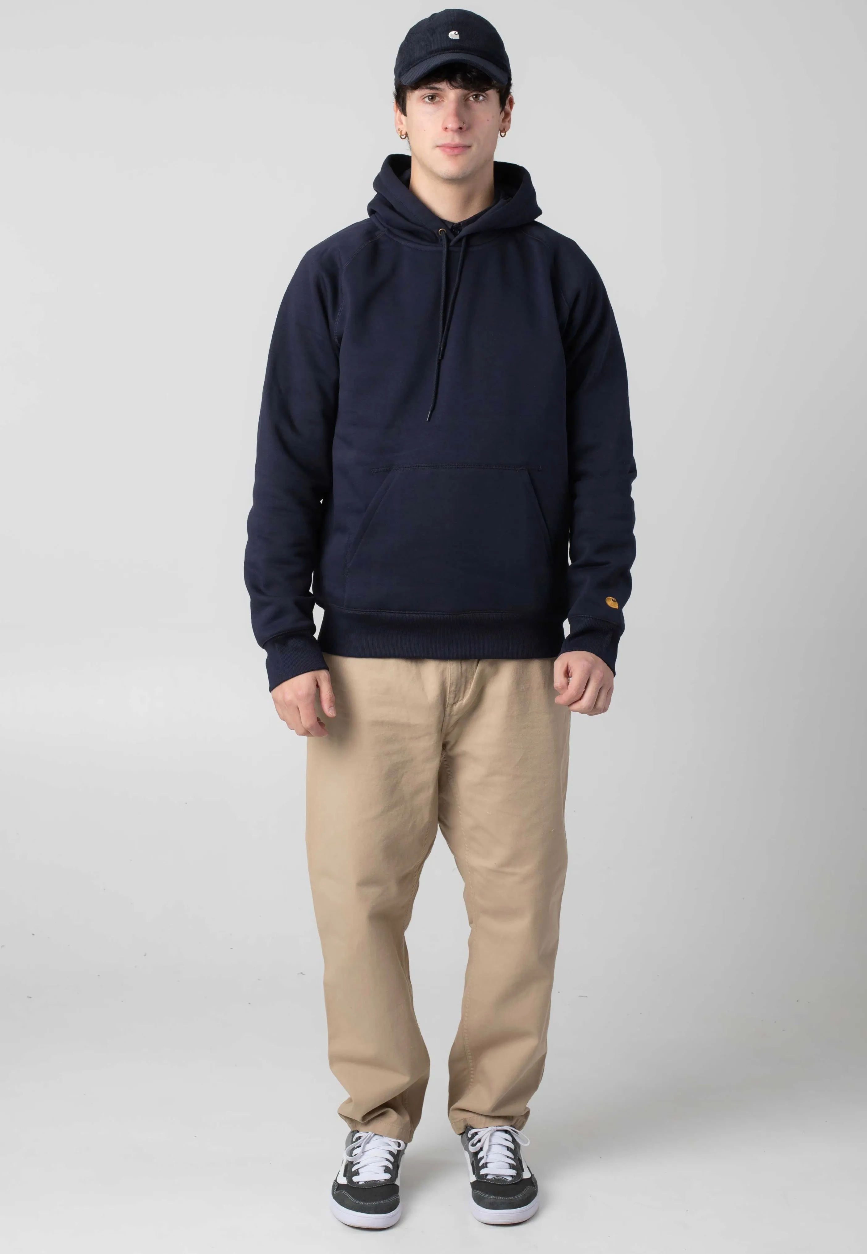 Carhartt WIP - Hooded Chase Dark Navy/Gold - Hoodie