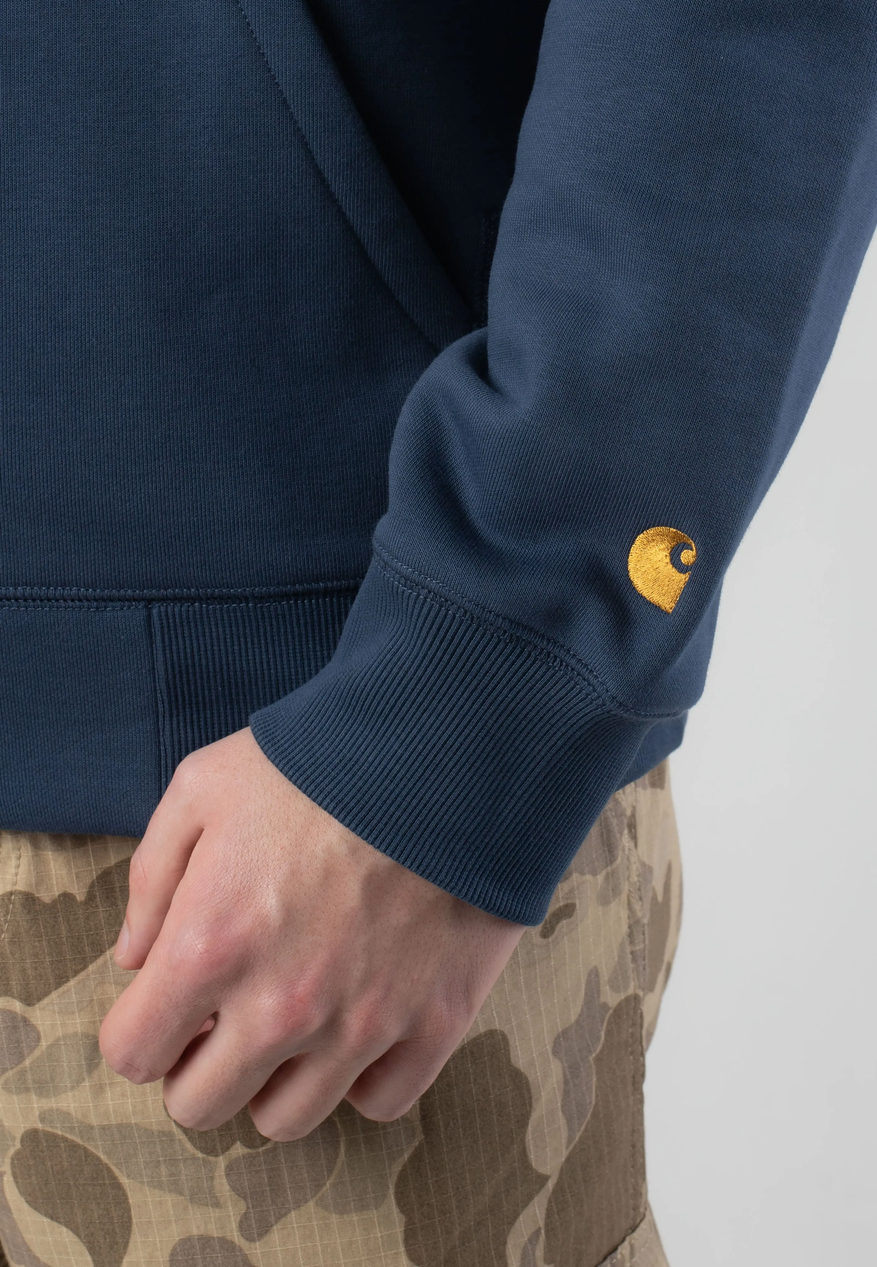 Carhartt WIP - Hooded Chase Dusky Blue/Gold - Zipper