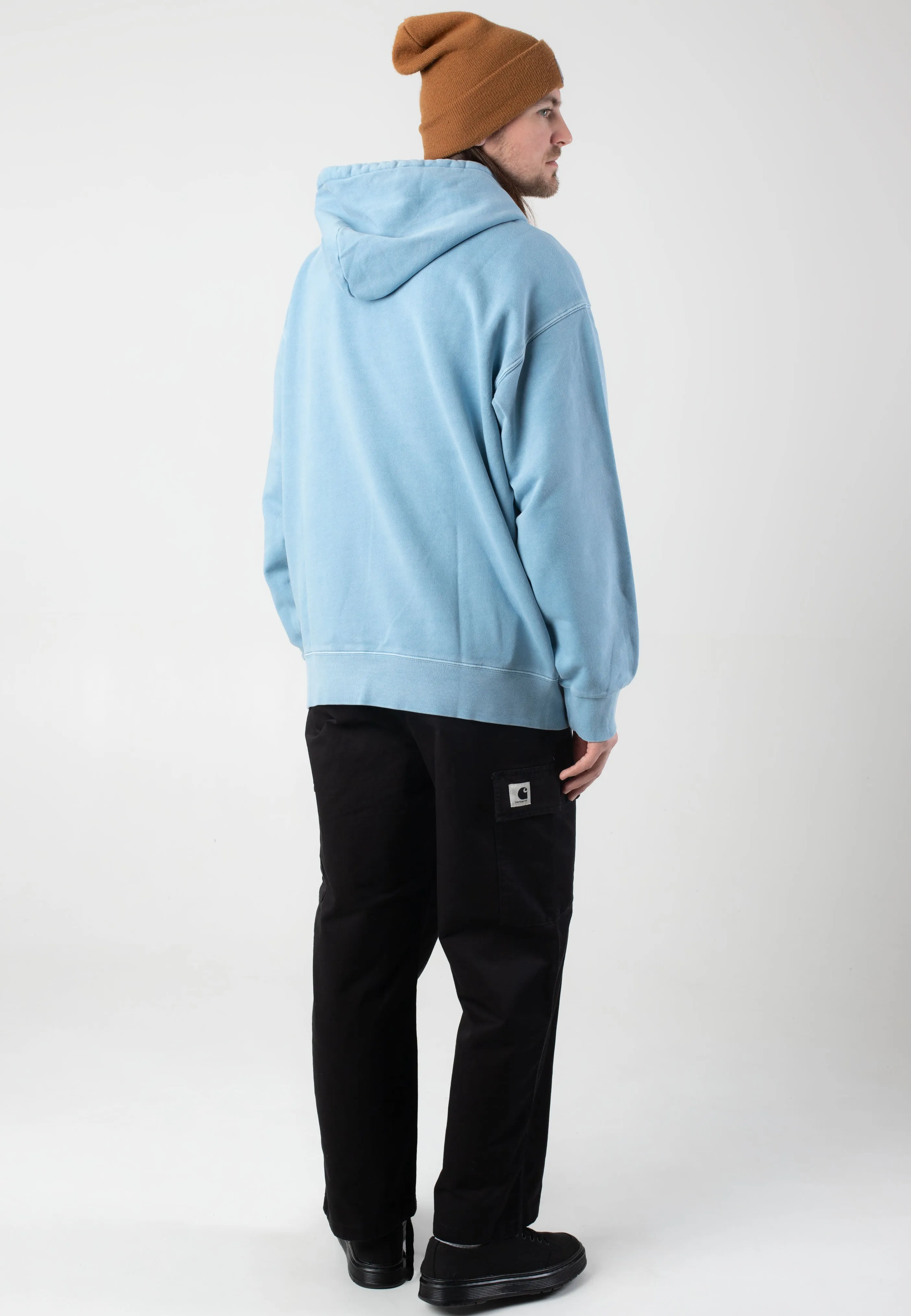 Carhartt WIP - Hooded Nelson Garment Dyed Clay Blue - Hoodie