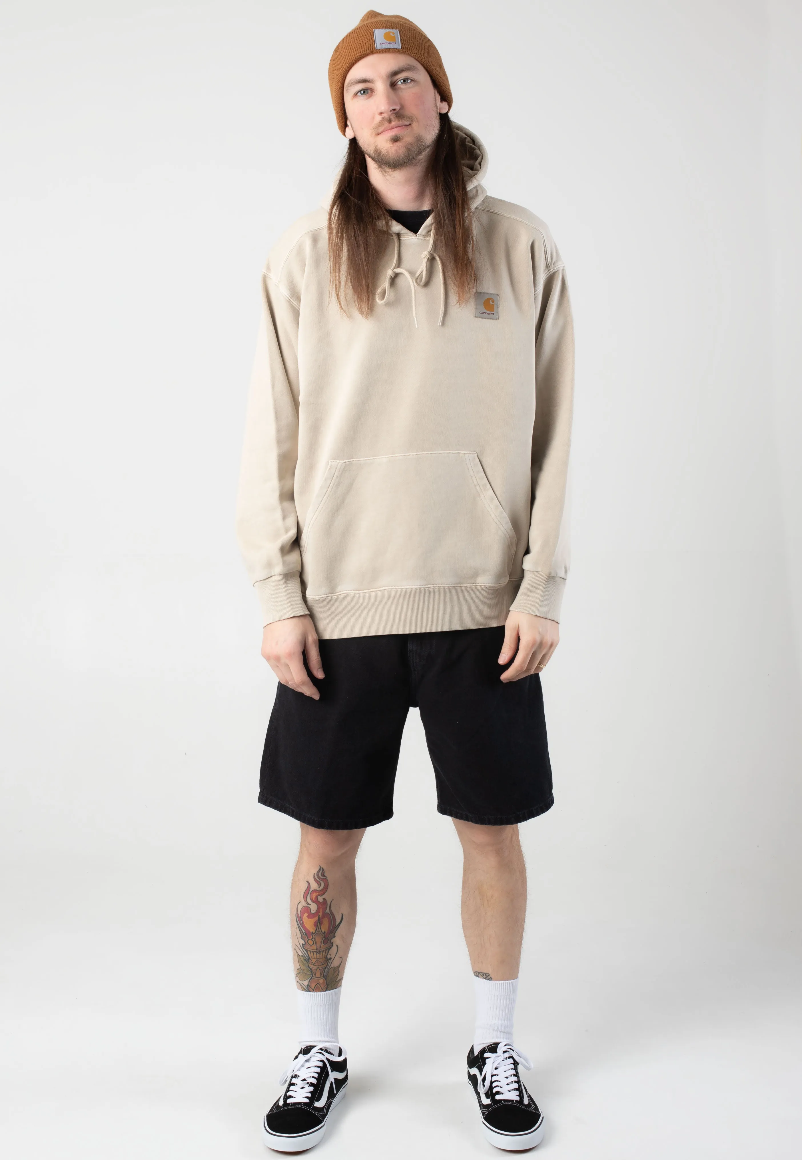 Carhartt WIP - Hooded Nelson Garment Dyed Fleur De Sel - Hoodie