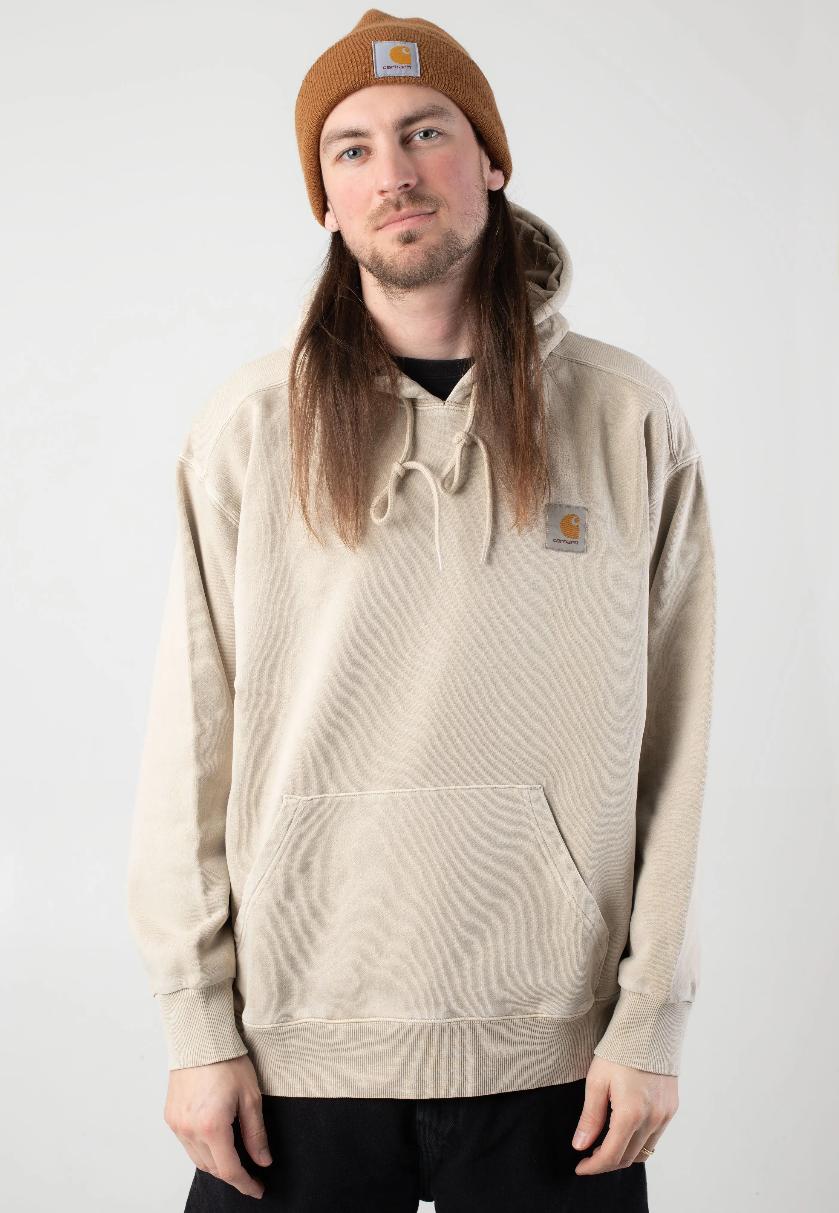 Carhartt WIP - Hooded Nelson Garment Dyed Fleur De Sel - Hoodie