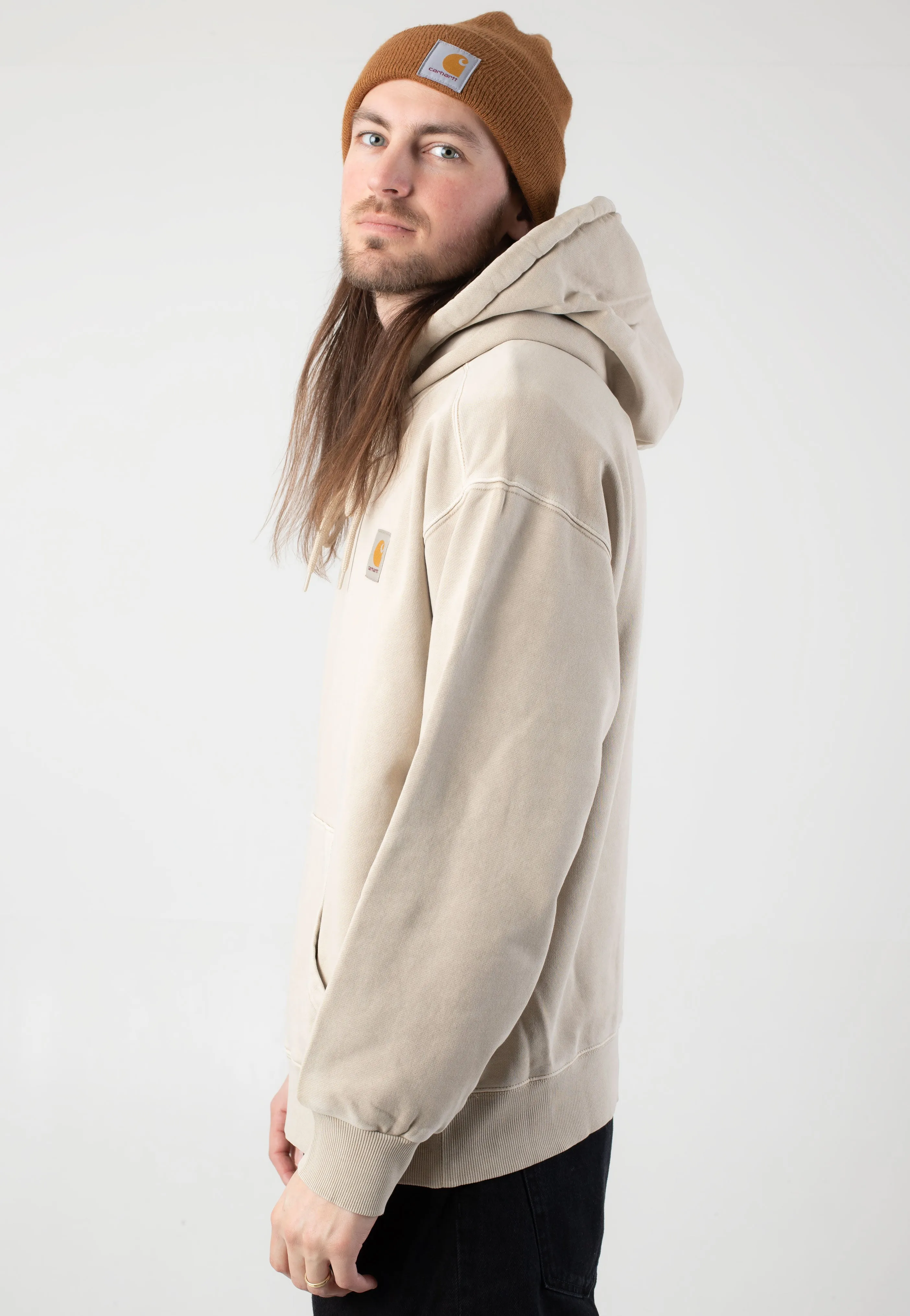 Carhartt WIP - Hooded Nelson Garment Dyed Fleur De Sel - Hoodie