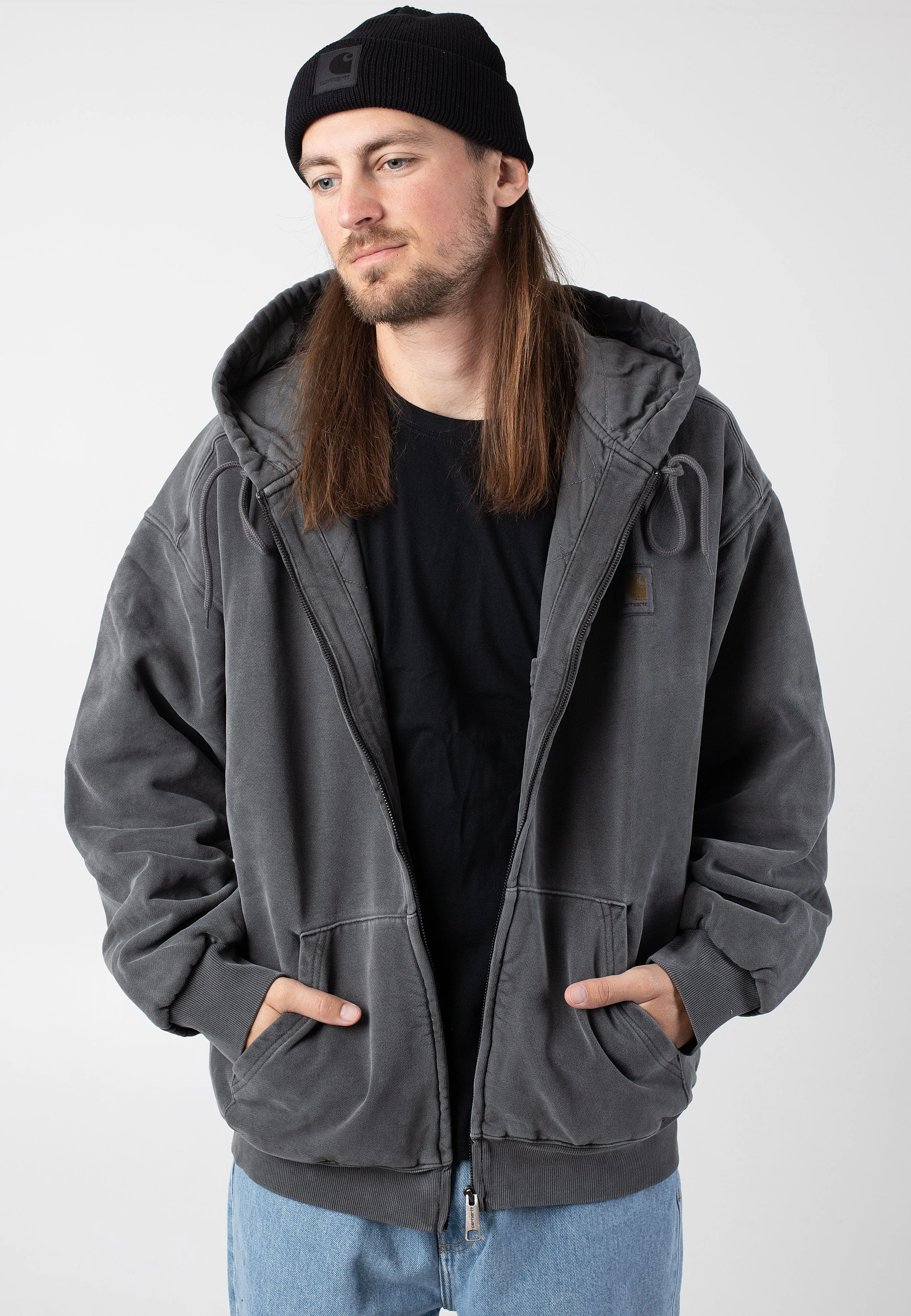 Carhartt WIP - Hooded Vista Garment Dyed Graphite - Jacket