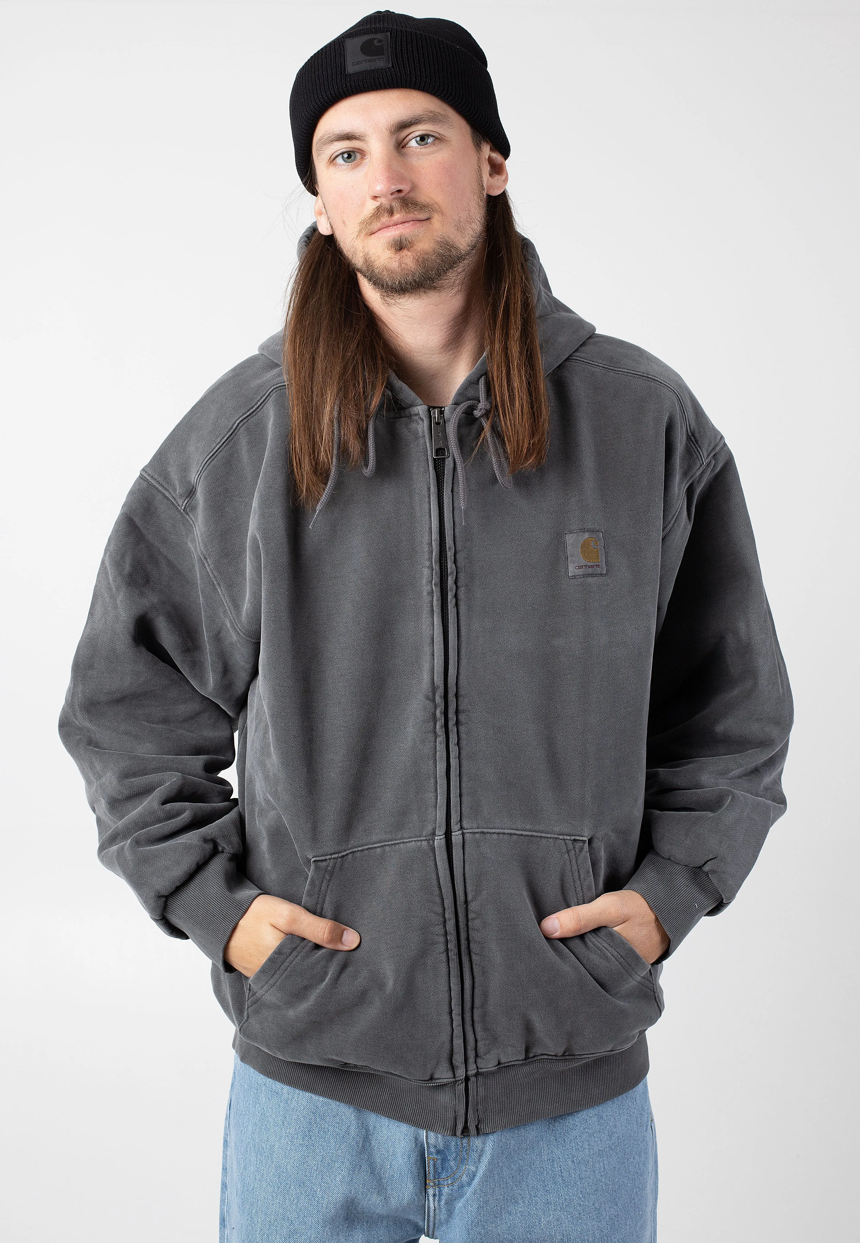 Carhartt WIP - Hooded Vista Garment Dyed Graphite - Jacket