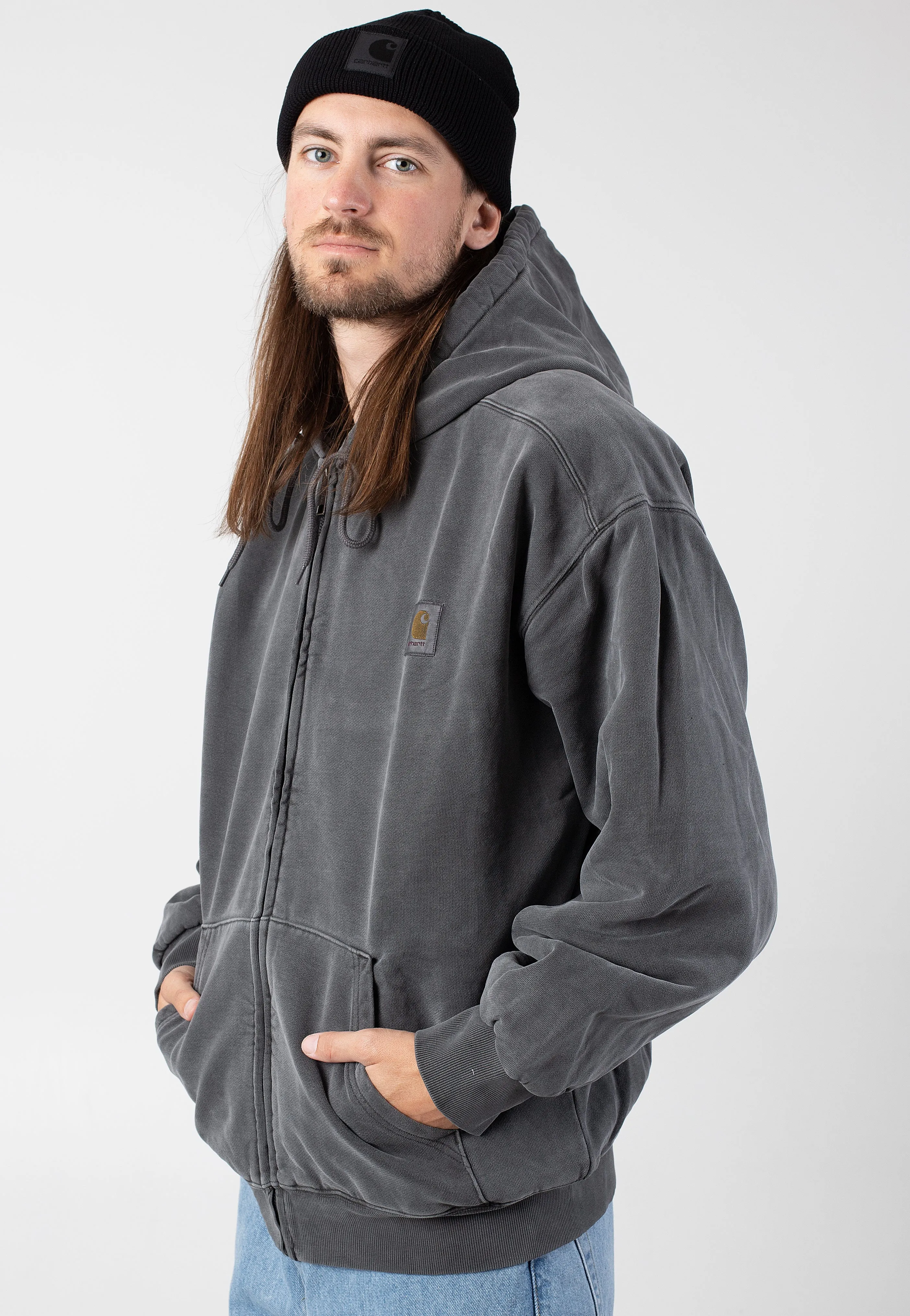 Carhartt WIP - Hooded Vista Garment Dyed Graphite - Jacket