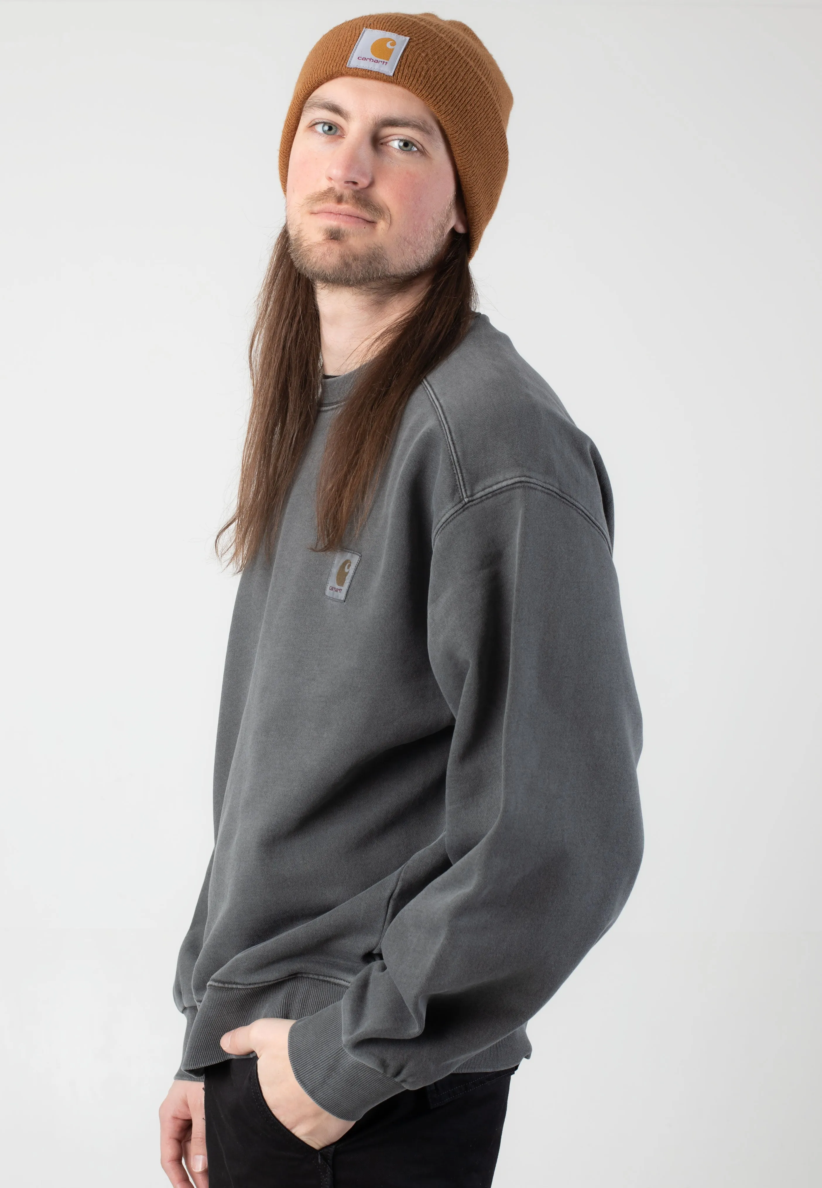 Carhartt WIP - Nelson Garment Dyed Graphite - Sweater