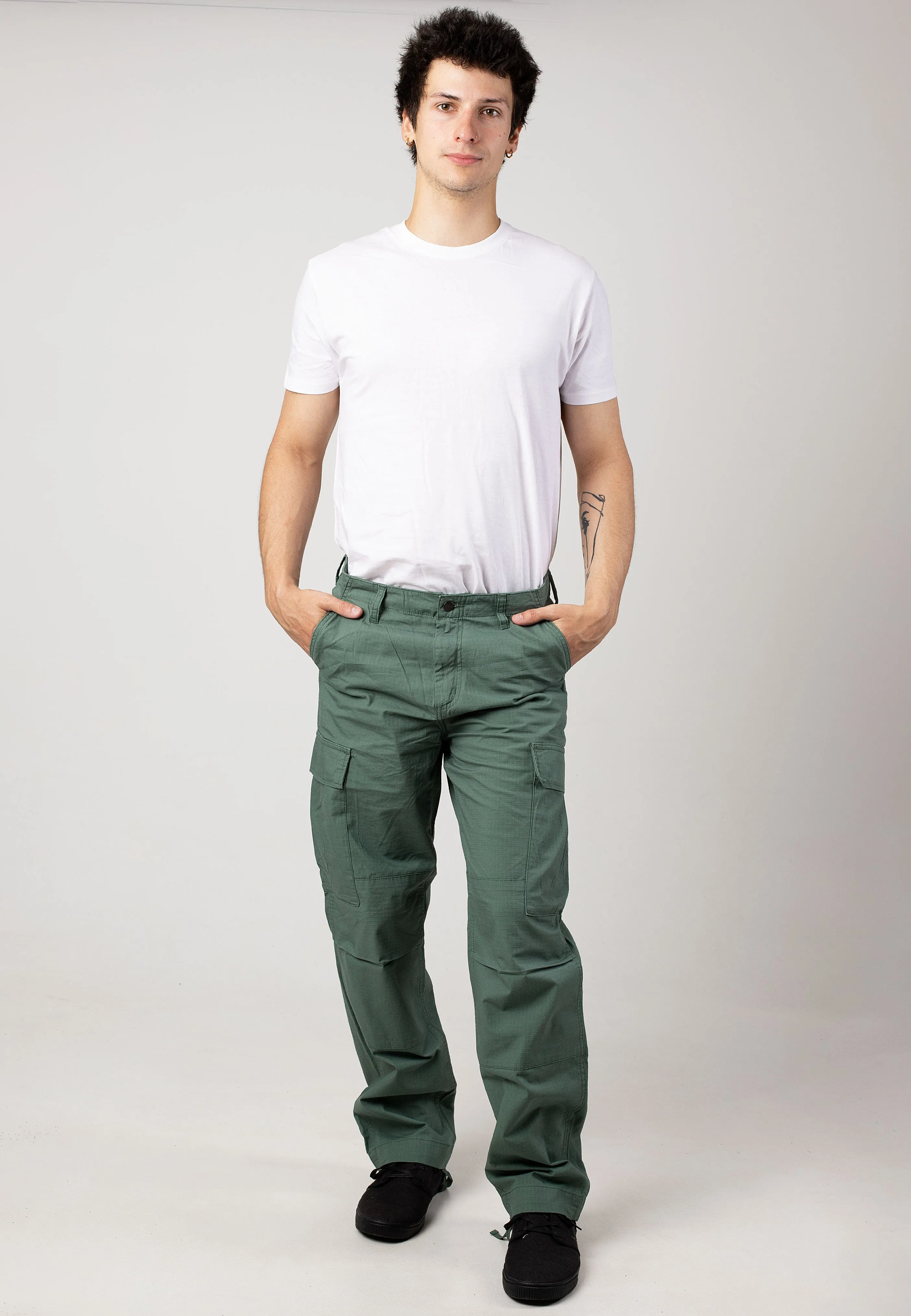 Carhartt WIP - Regular Cargo Rinsed Duck Green - Pants