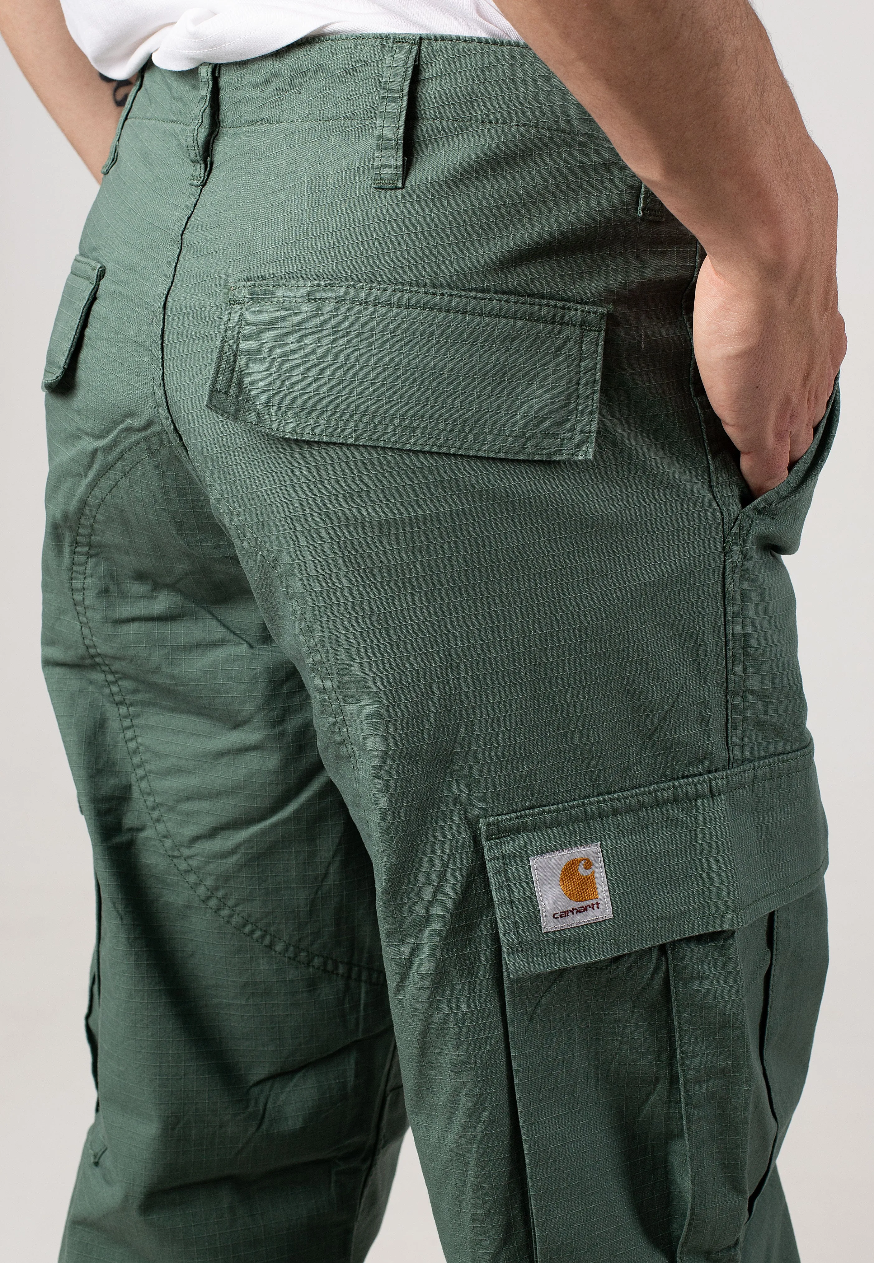 Carhartt WIP - Regular Cargo Rinsed Duck Green - Pants