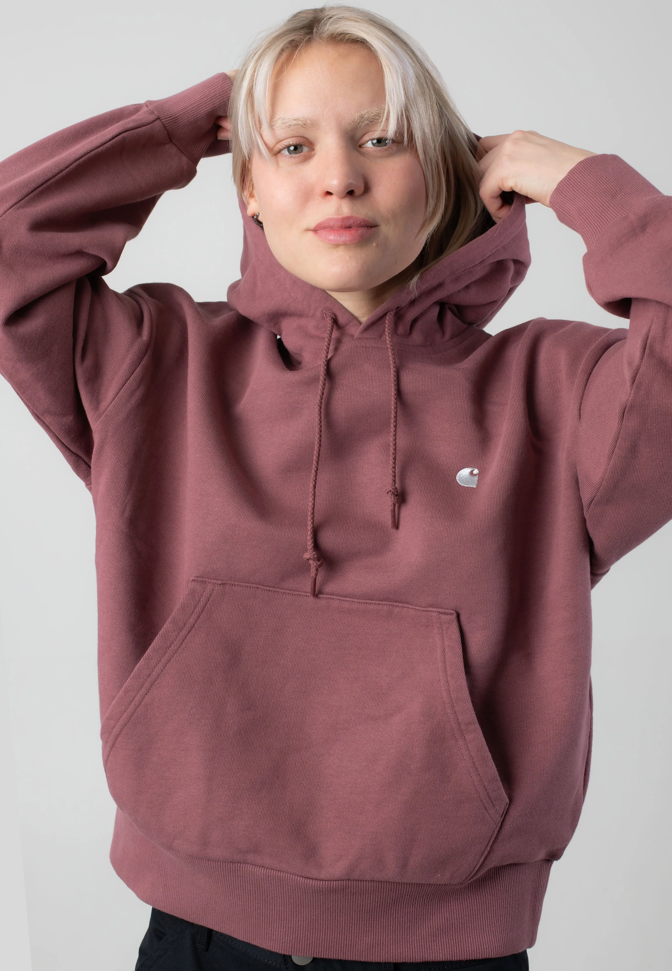 Carhartt WIP - W' Hooded Casey Dusky Pink/Silver - Hoodie