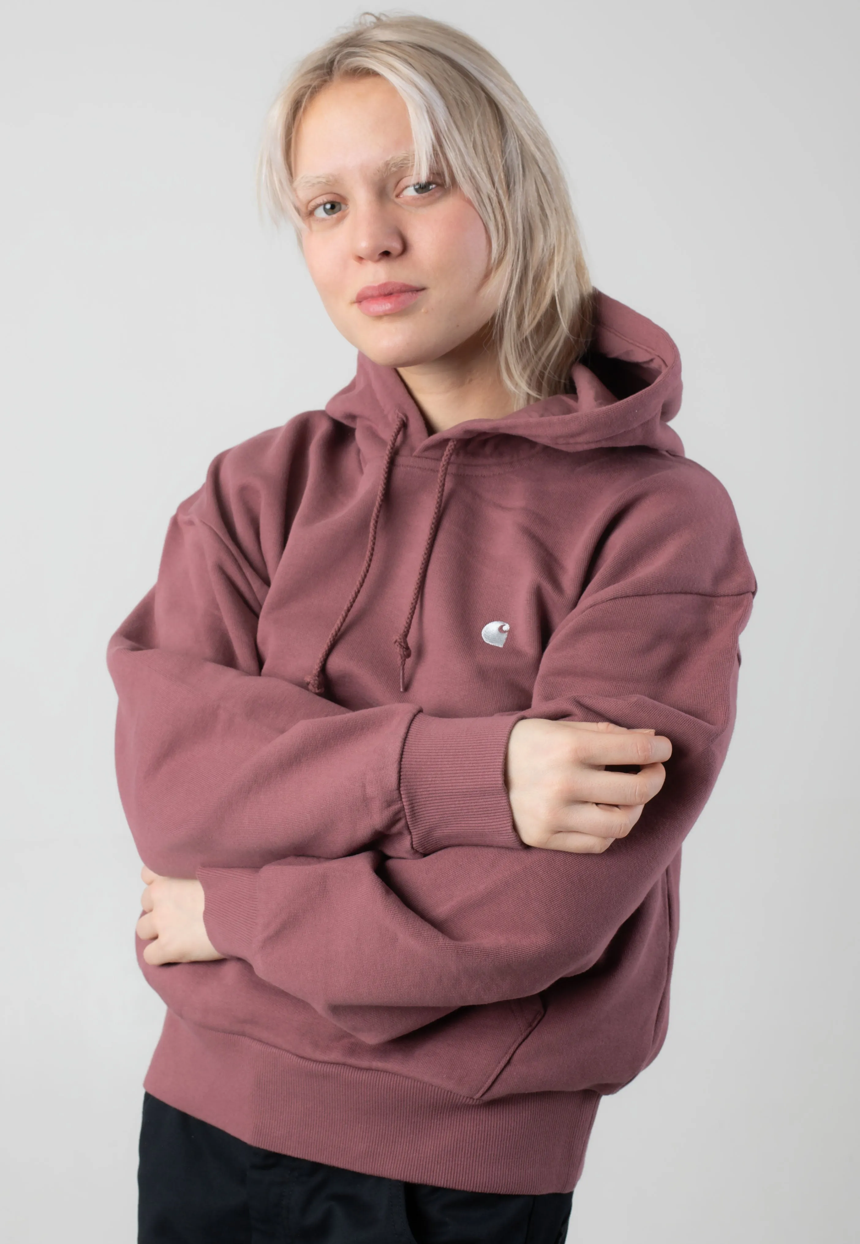 Carhartt WIP - W' Hooded Casey Dusky Pink/Silver - Hoodie