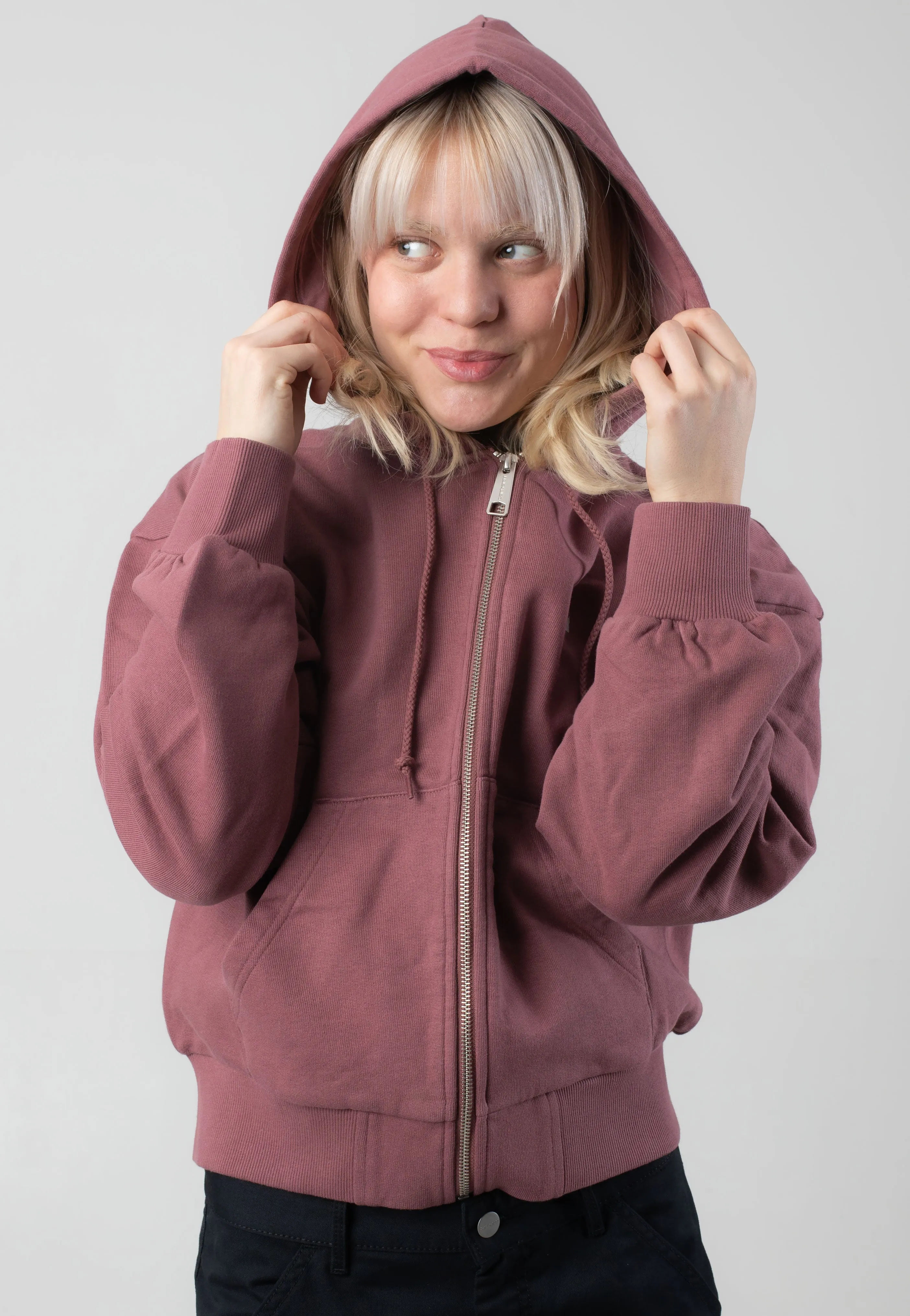 Carhartt WIP - W' Hooded Casey Dusky Pink/Silver - Zipper