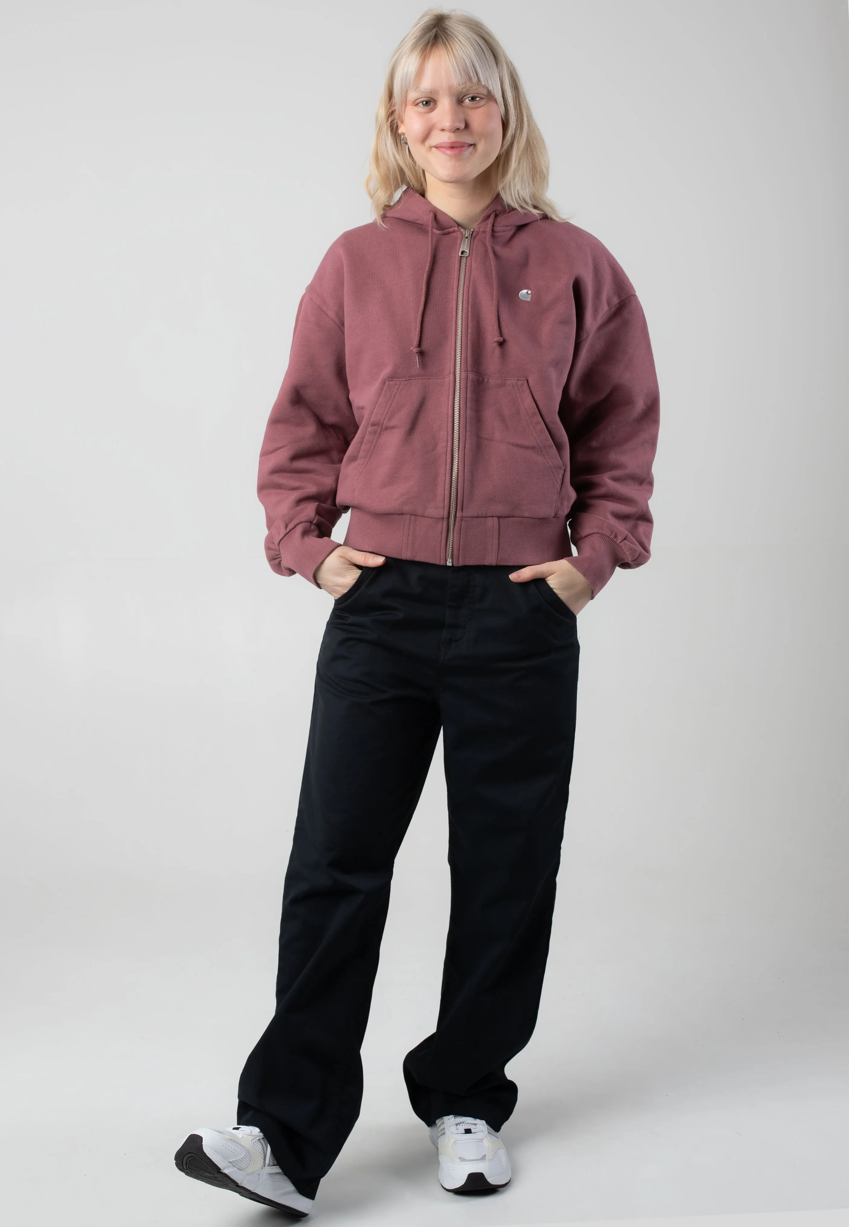 Carhartt WIP - W' Hooded Casey Dusky Pink/Silver - Zipper