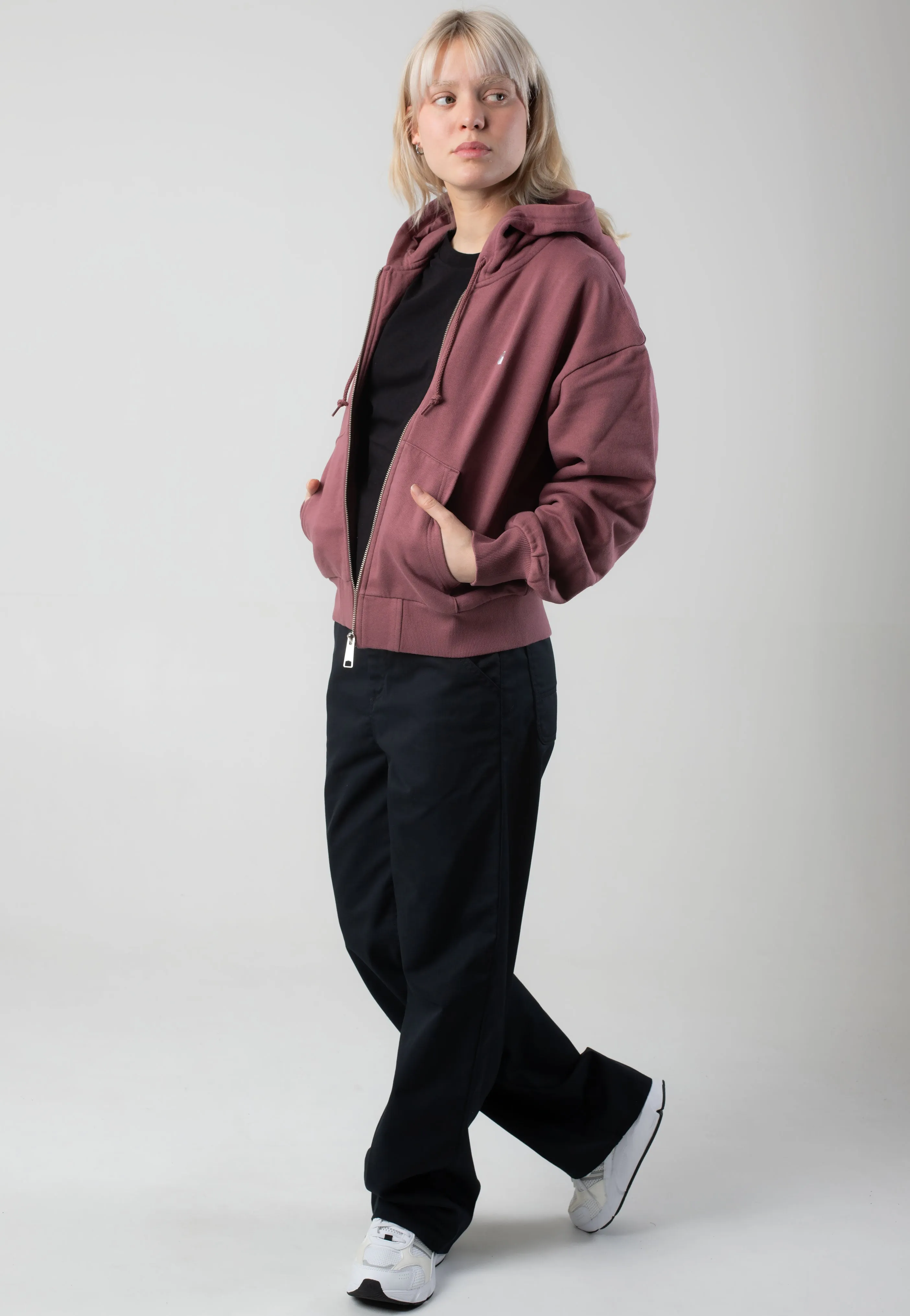 Carhartt WIP - W' Hooded Casey Dusky Pink/Silver - Zipper