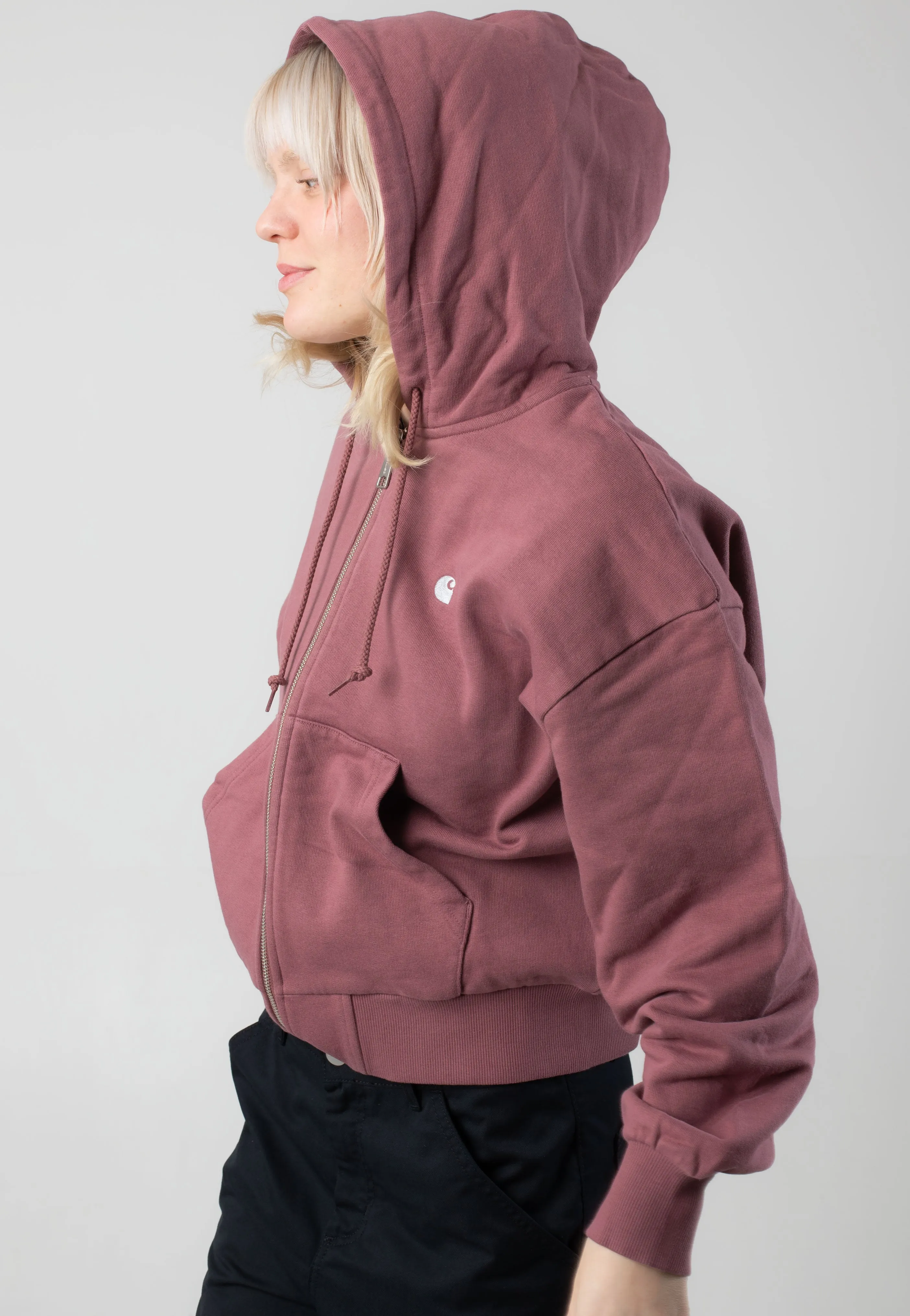 Carhartt WIP - W' Hooded Casey Dusky Pink/Silver - Zipper
