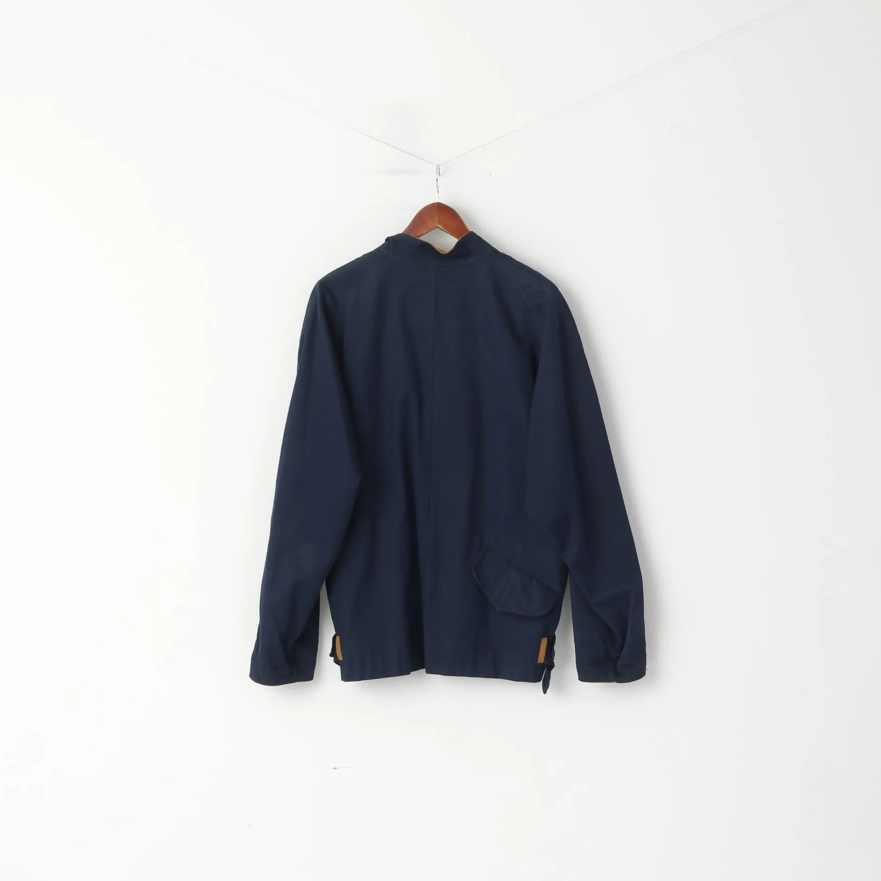 Cariboo Chilcotin Paris Men XL Jacket Navy Cotton Bomber Zip Up Casual Vintage Top