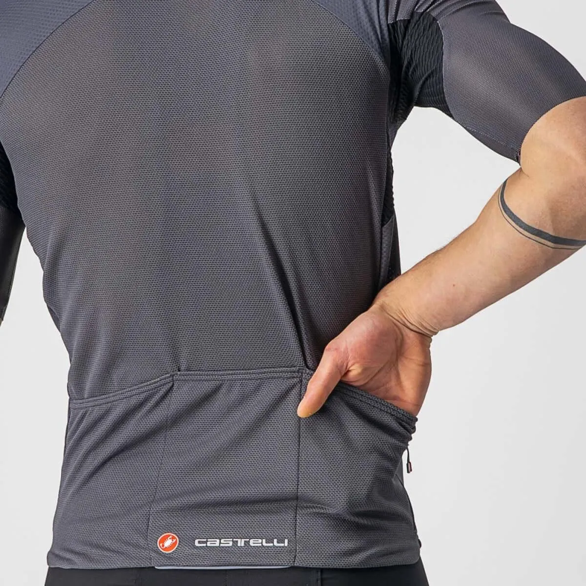 Castelli Endurance Elite Mens Cycling Jersey (Dark Gray)