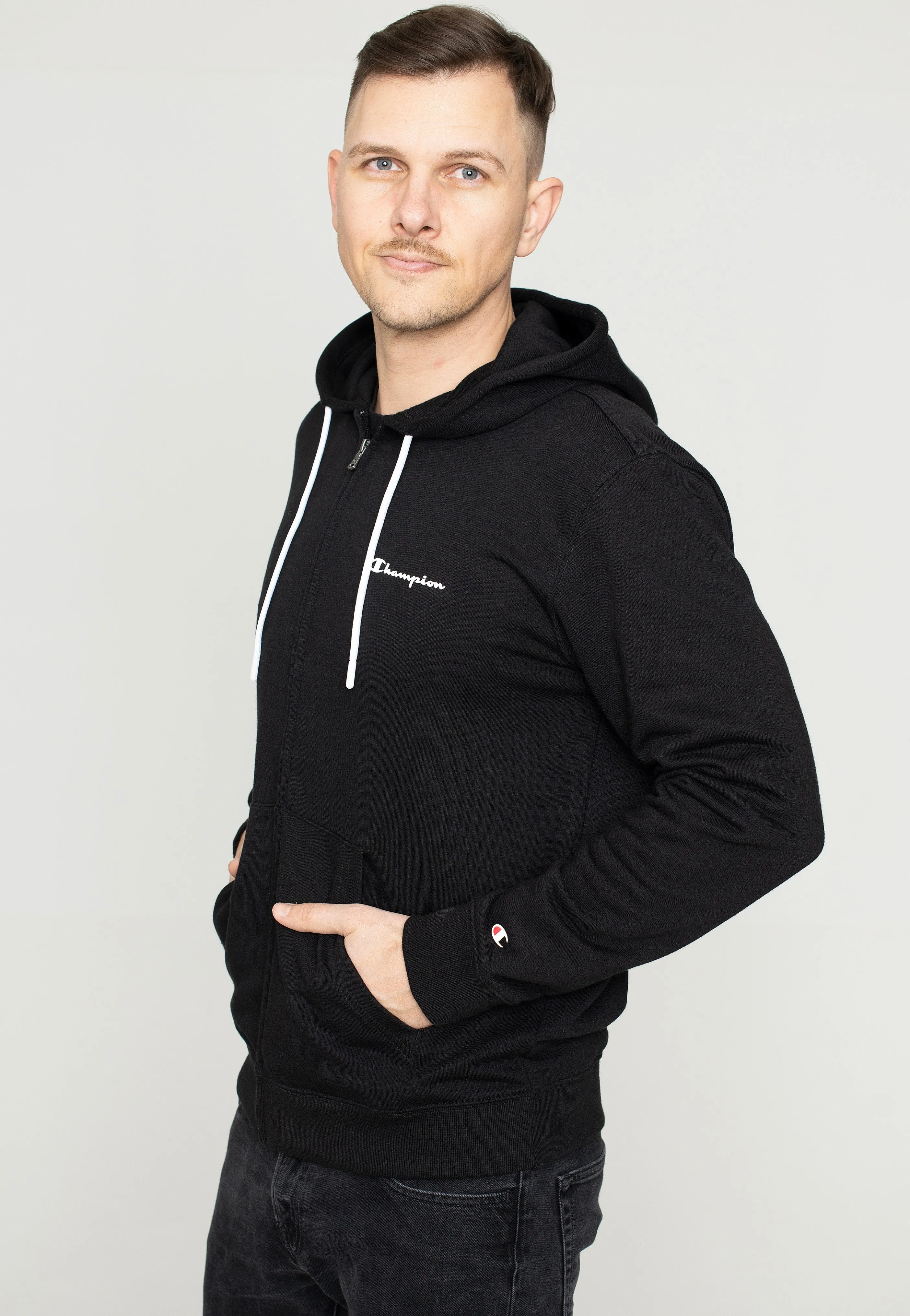 Champion - Hooded Full Zip Black Beauty - Zipper