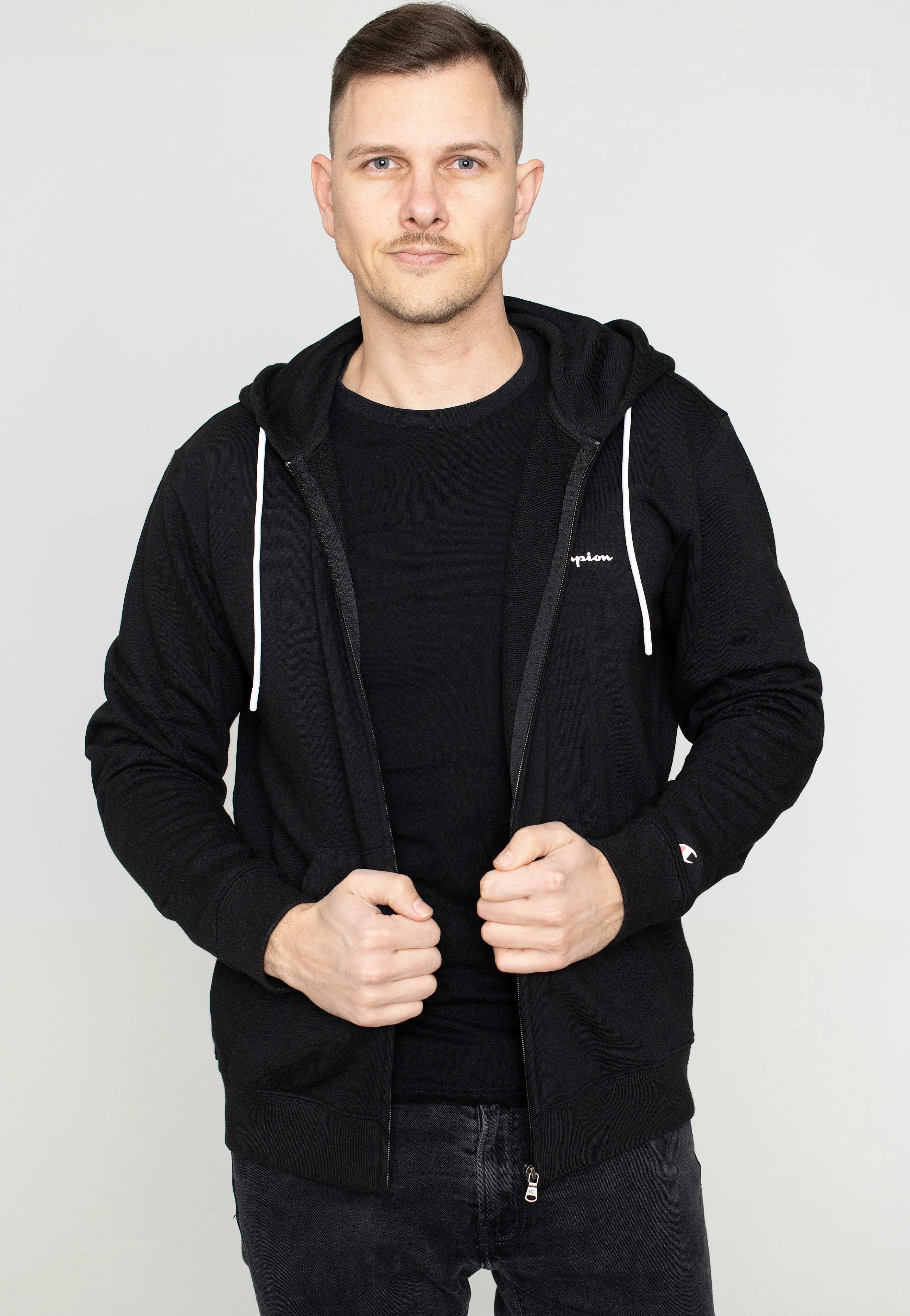 Champion - Hooded Full Zip Black Beauty - Zipper