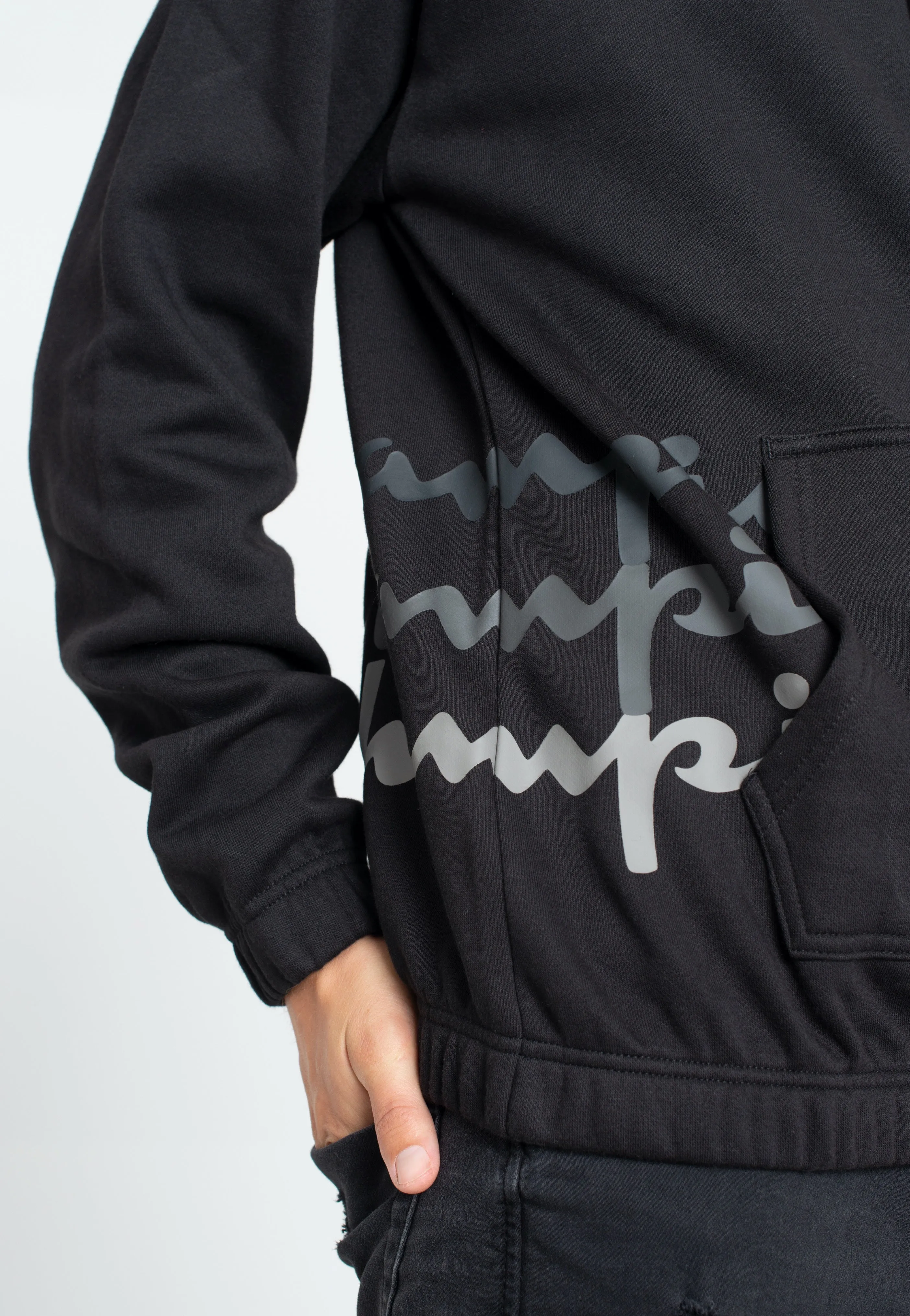 Champion - Hooded Full Zip Black Beauty - Zipper