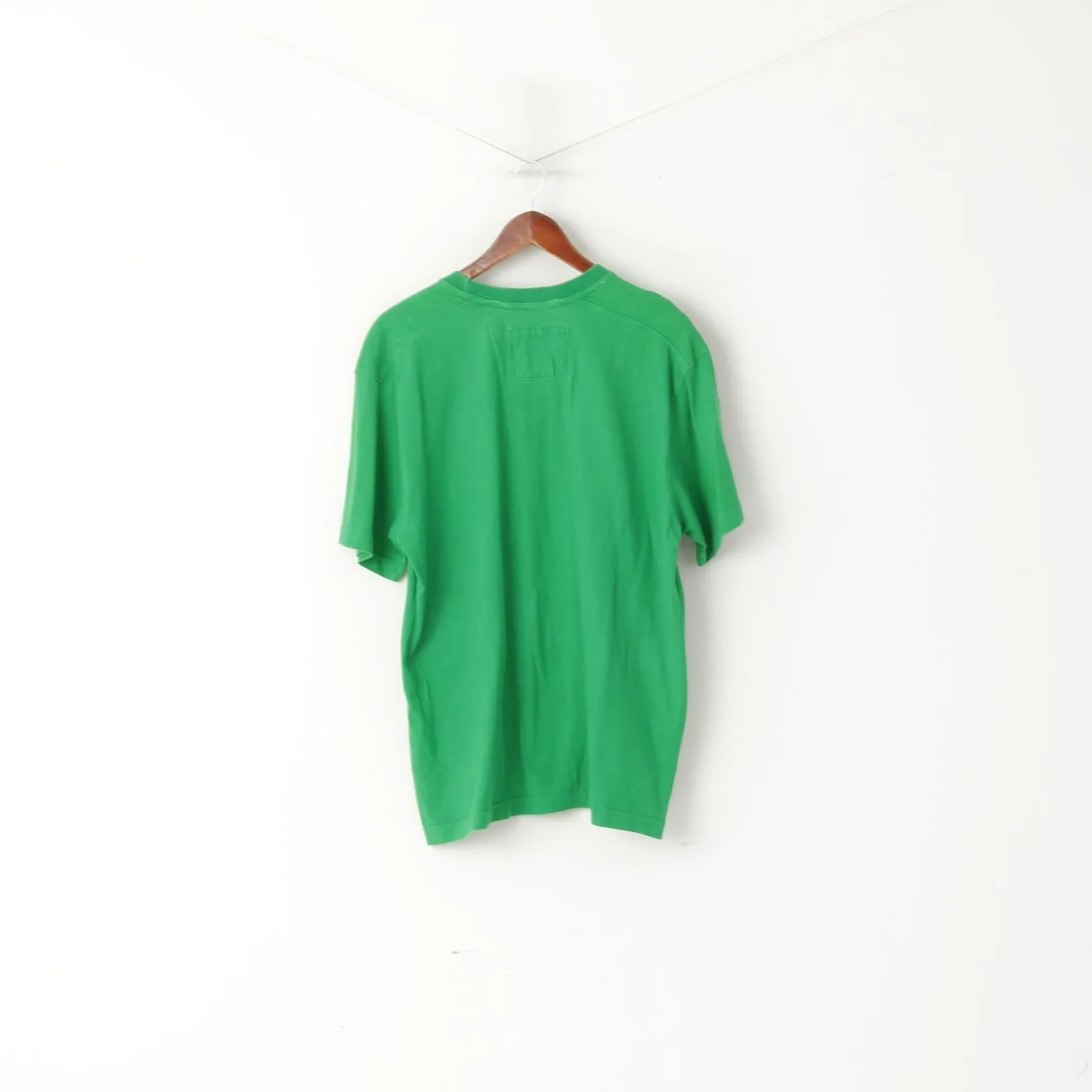 Champion Men L T- Shirt Green Cotton Graphic Crew Neck Rochester N.Y. Top