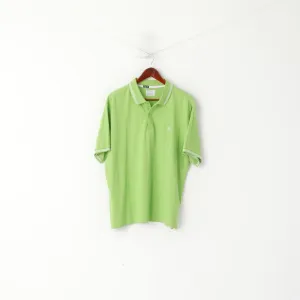 Champion Men XL Polo Shirt Green Cotton Easy Fit Short Sleeve Classic Top