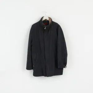 Chevy Men 50 L Jacket Black Harrington Padded Removable Lining Zippered Casual Top