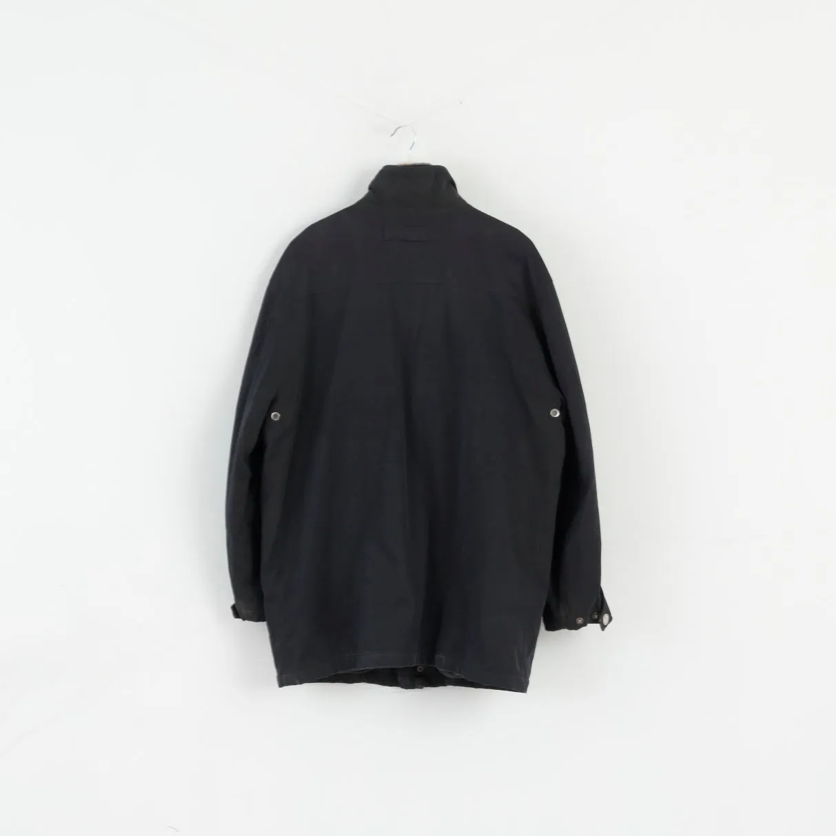 Chevy Men 50 L Jacket Black Harrington Padded Removable Lining Zippered Casual Top