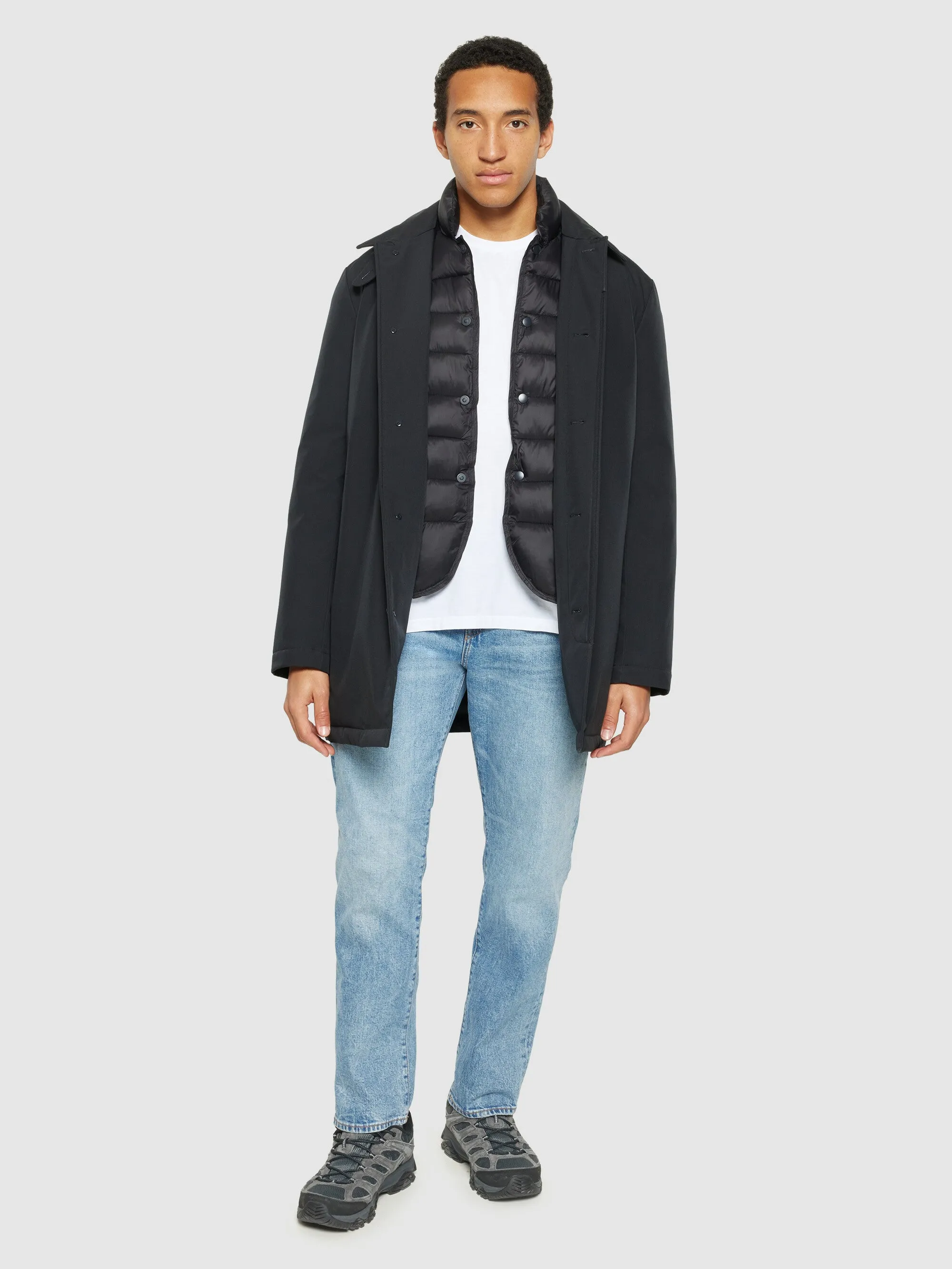 Climate Shell Carcoat Jacket GRS - Black Jet Knowledge Cotton