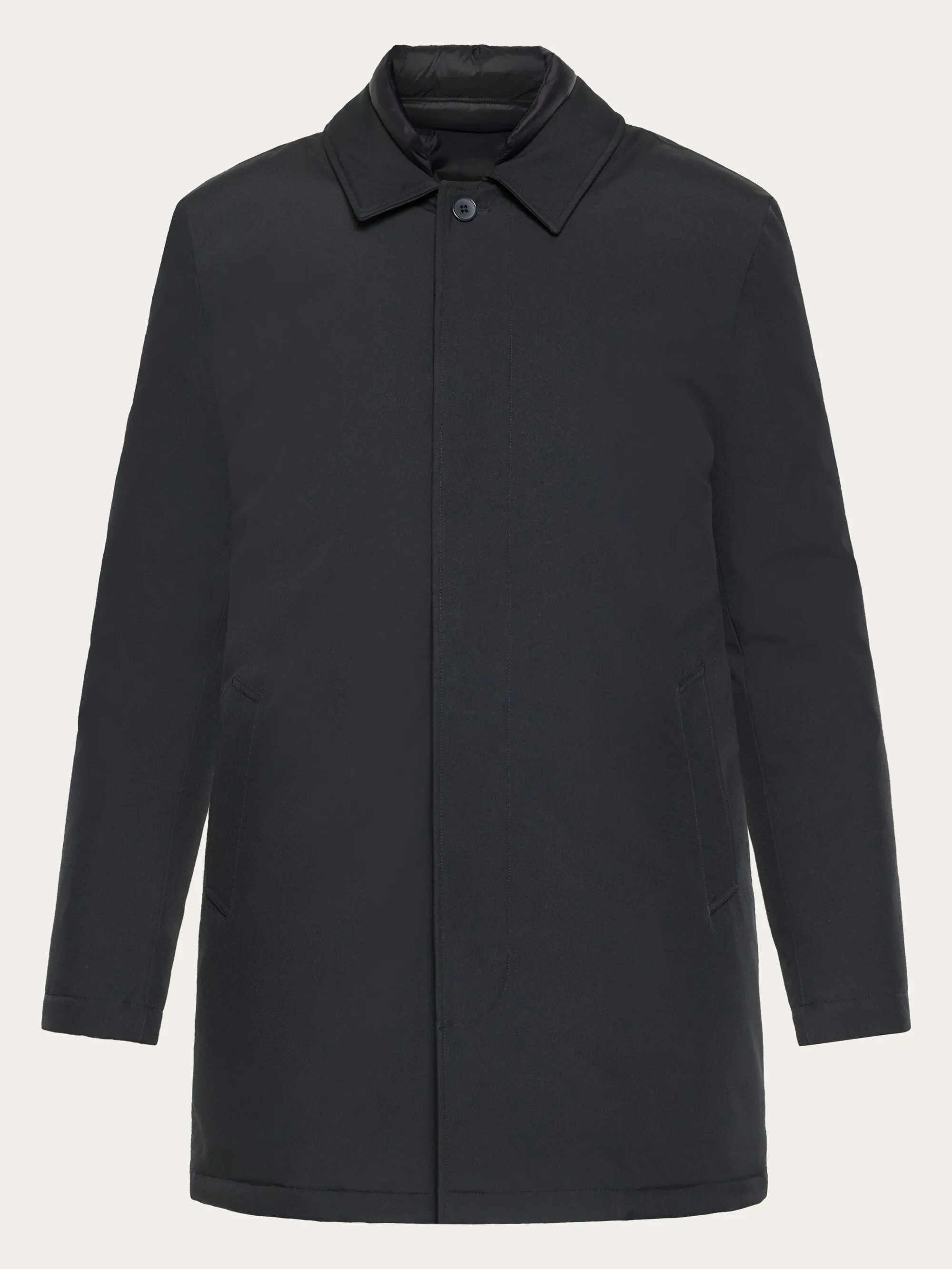 Climate Shell Carcoat Jacket GRS - Black Jet Knowledge Cotton