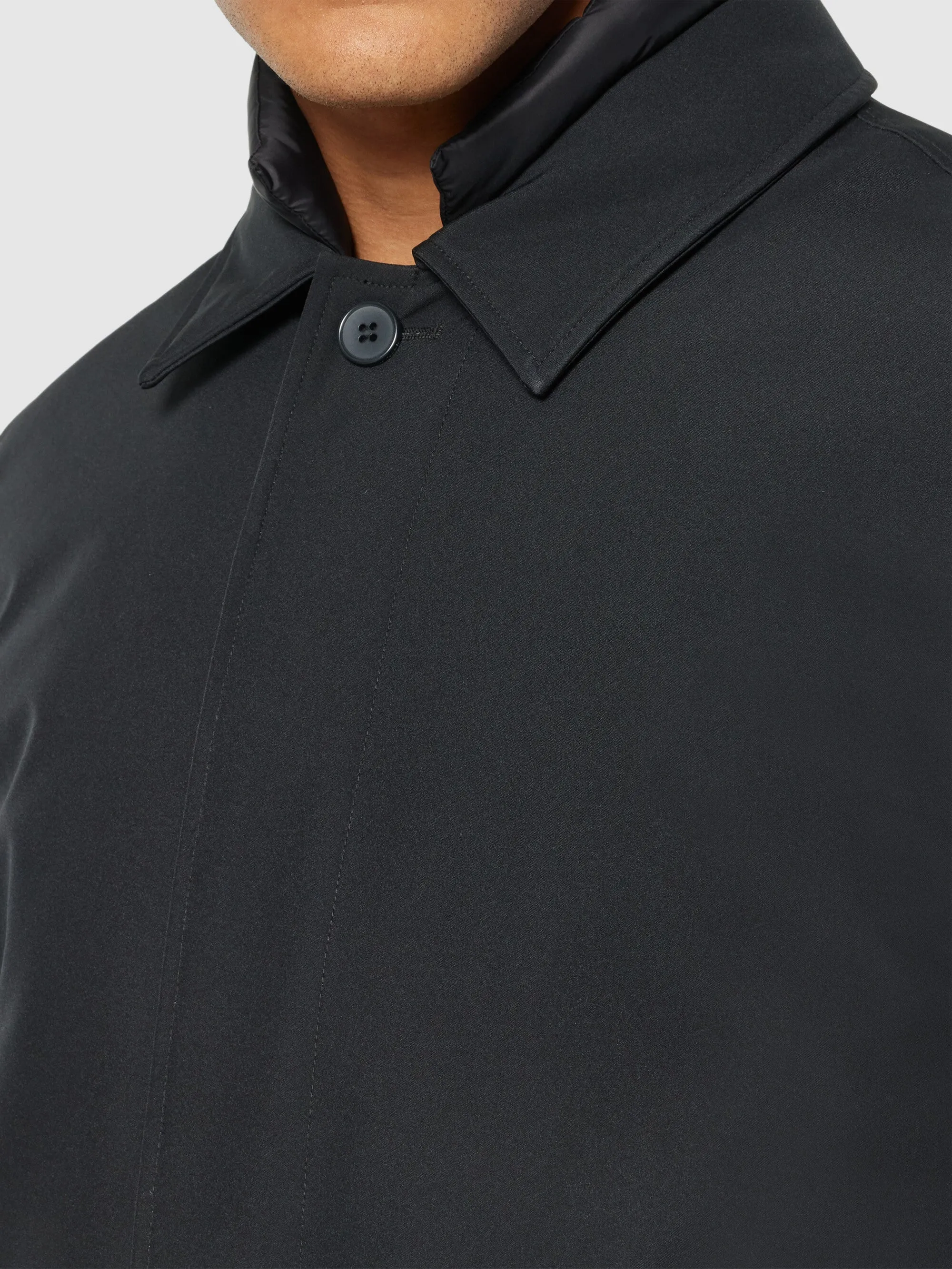 Climate Shell Carcoat Jacket GRS - Black Jet Knowledge Cotton