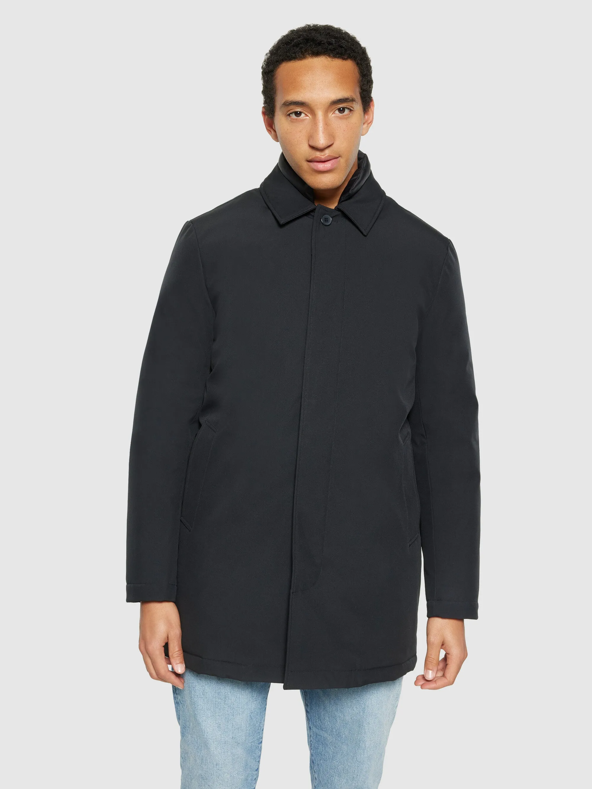 Climate Shell Carcoat Jacket GRS - Black Jet Knowledge Cotton
