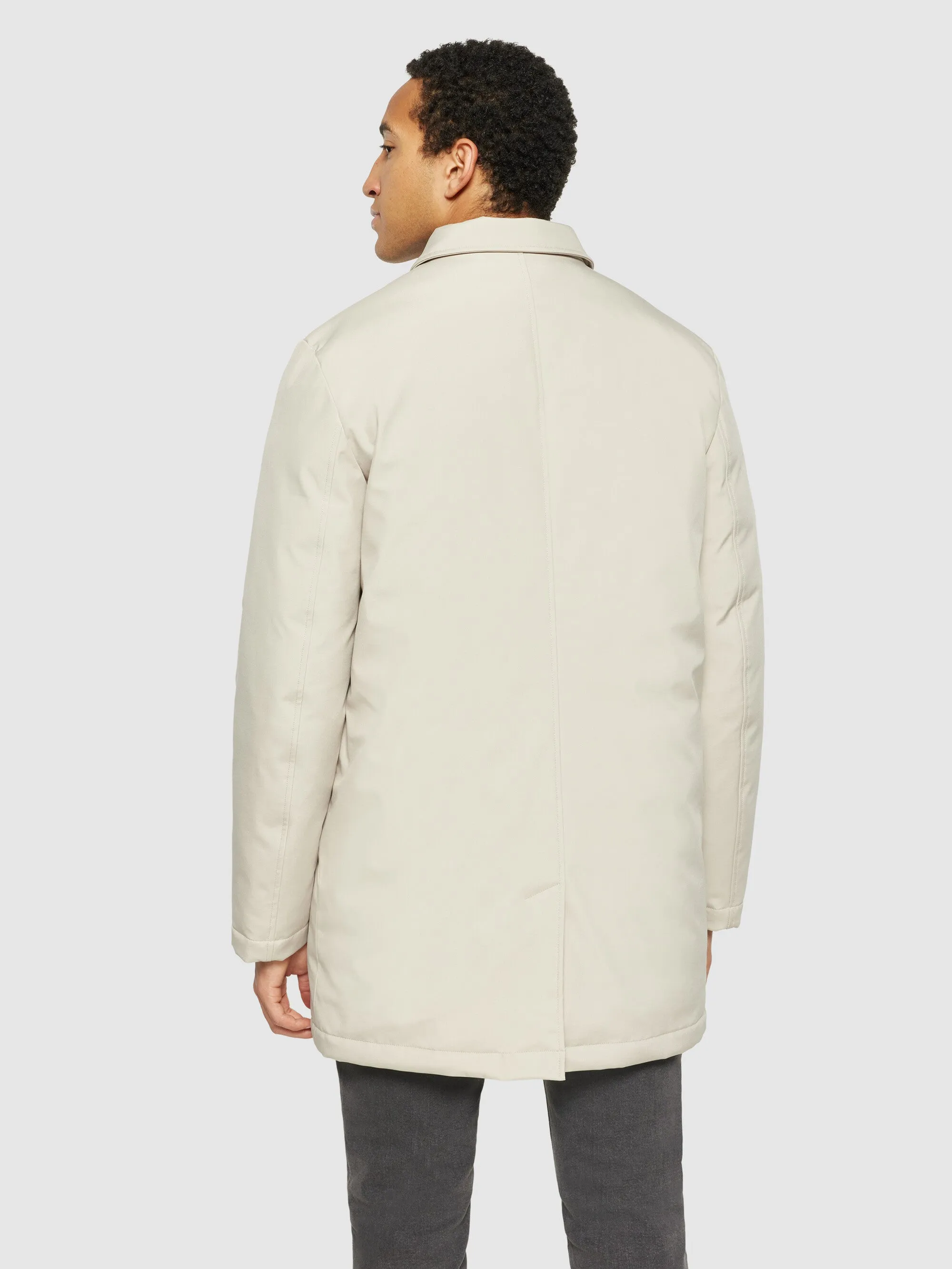 Climate Shell Carcoat Jacket GRS - Light feather gray Knowledge Cotton