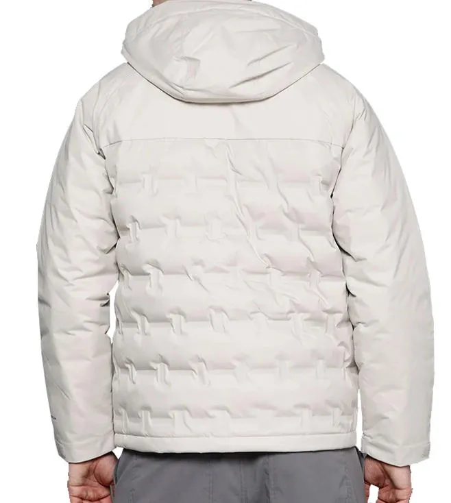 Columbia Men Beige Omni-Heat Infinity Grand Trek II Hooded Down Jacket