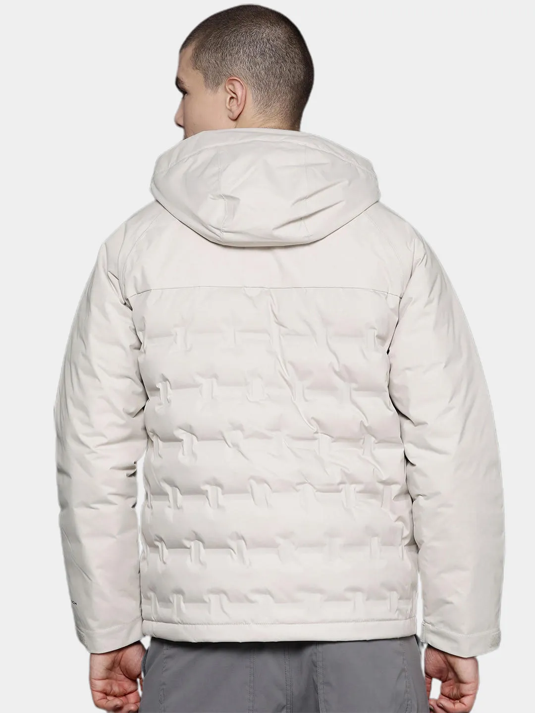 Columbia Men Beige Omni-Heat Infinity Grand Trek II Hooded Down Jacket