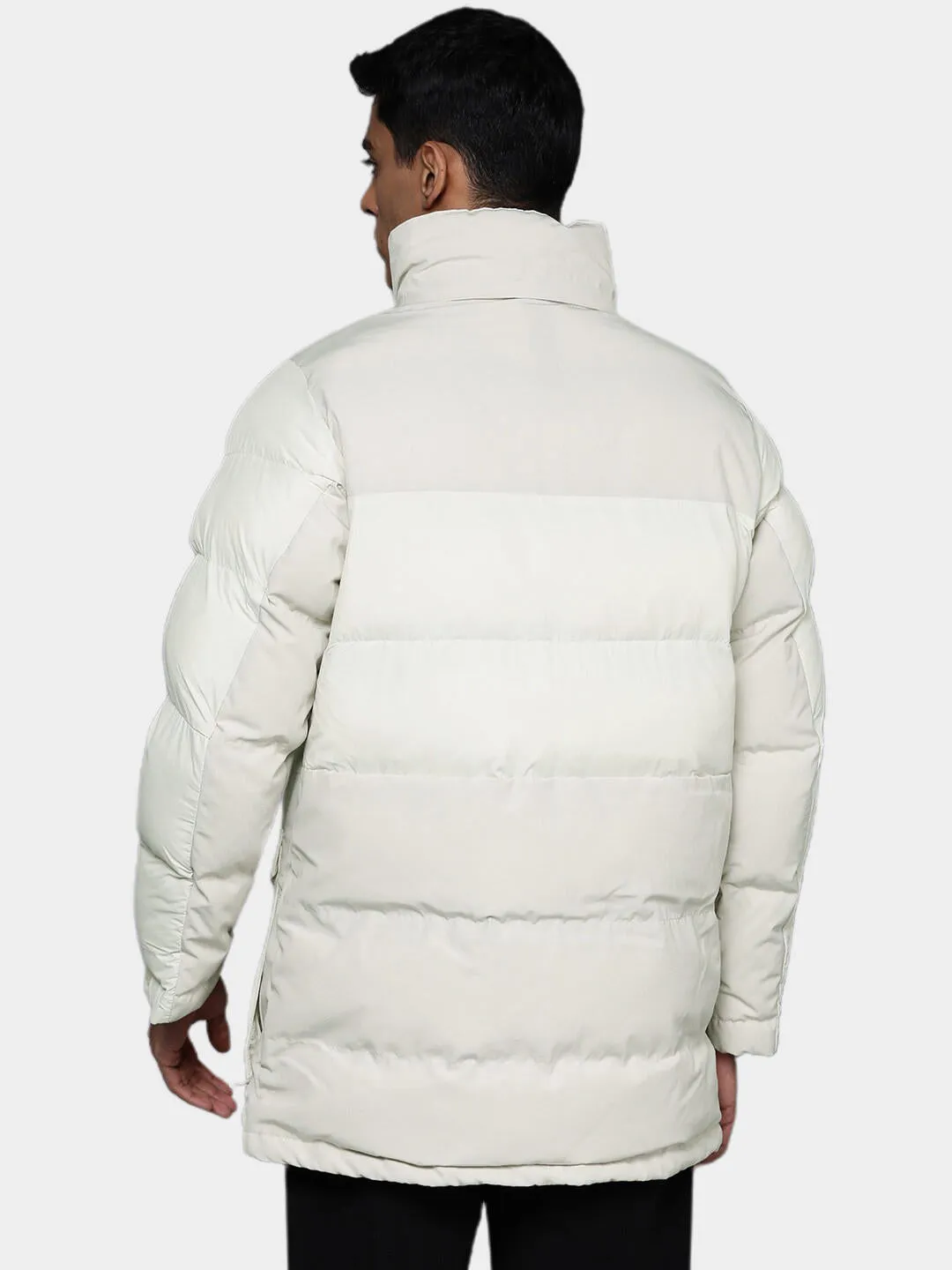 Columbia Men Beige Omni-Heat Infinity Marquam Peak Fusion Parka Parka Jacket