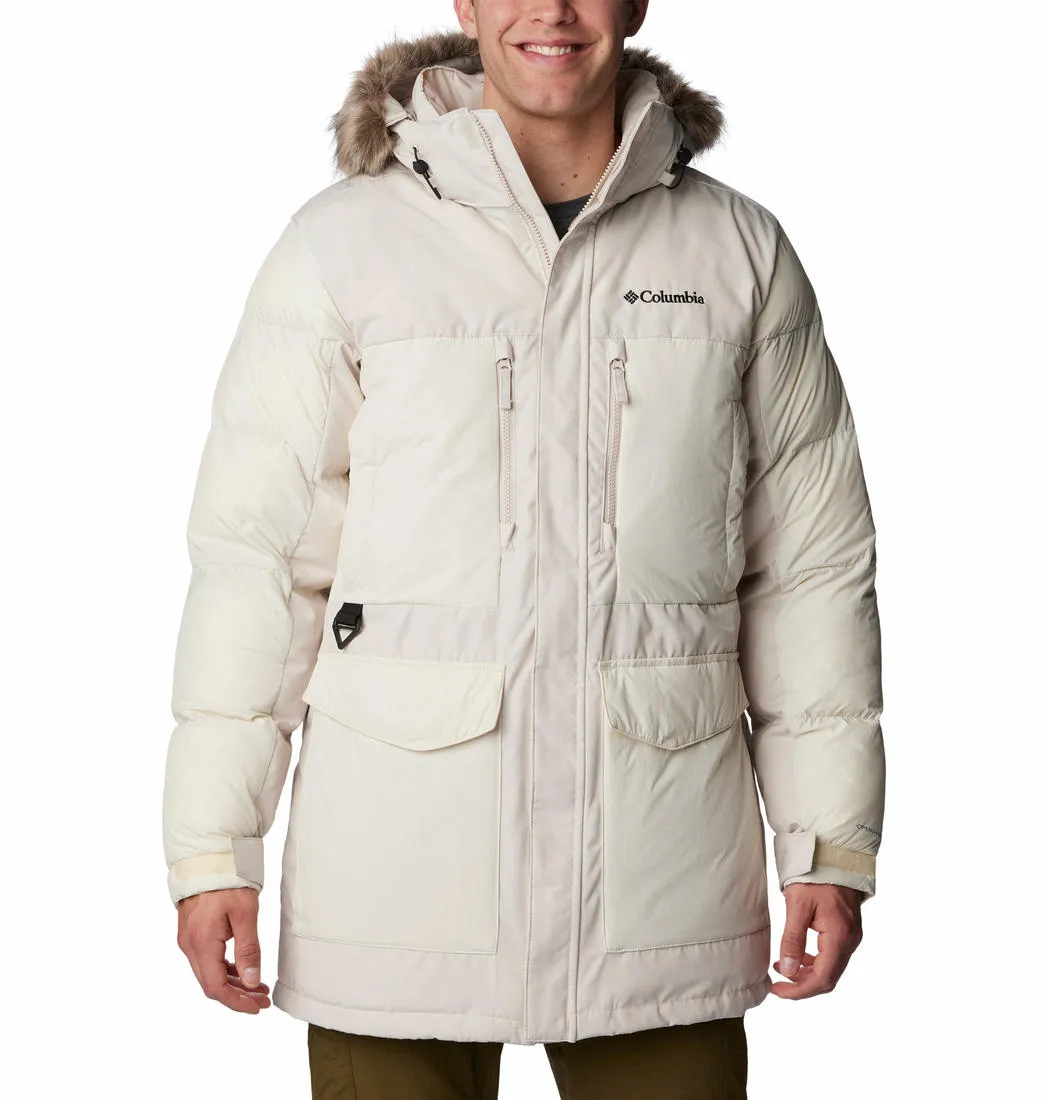 Columbia Men Beige Omni-Heat Infinity Marquam Peak Fusion Parka Parka Jacket